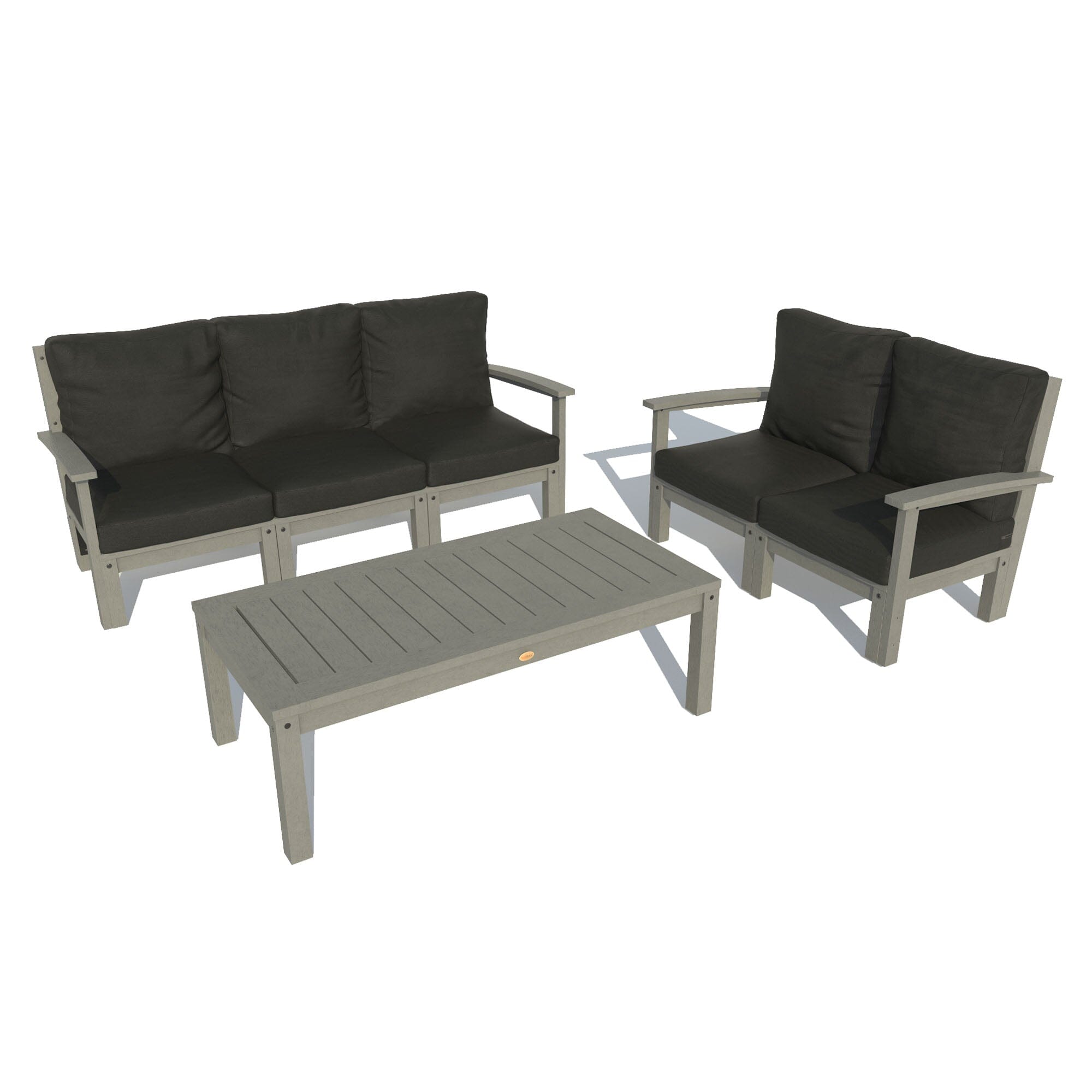 Custom Deep Seating Outdoor Furniture Set - Sofa, Loveseat & Conversation Table for Patio, Garden, Poolside & Backyard Relaxation