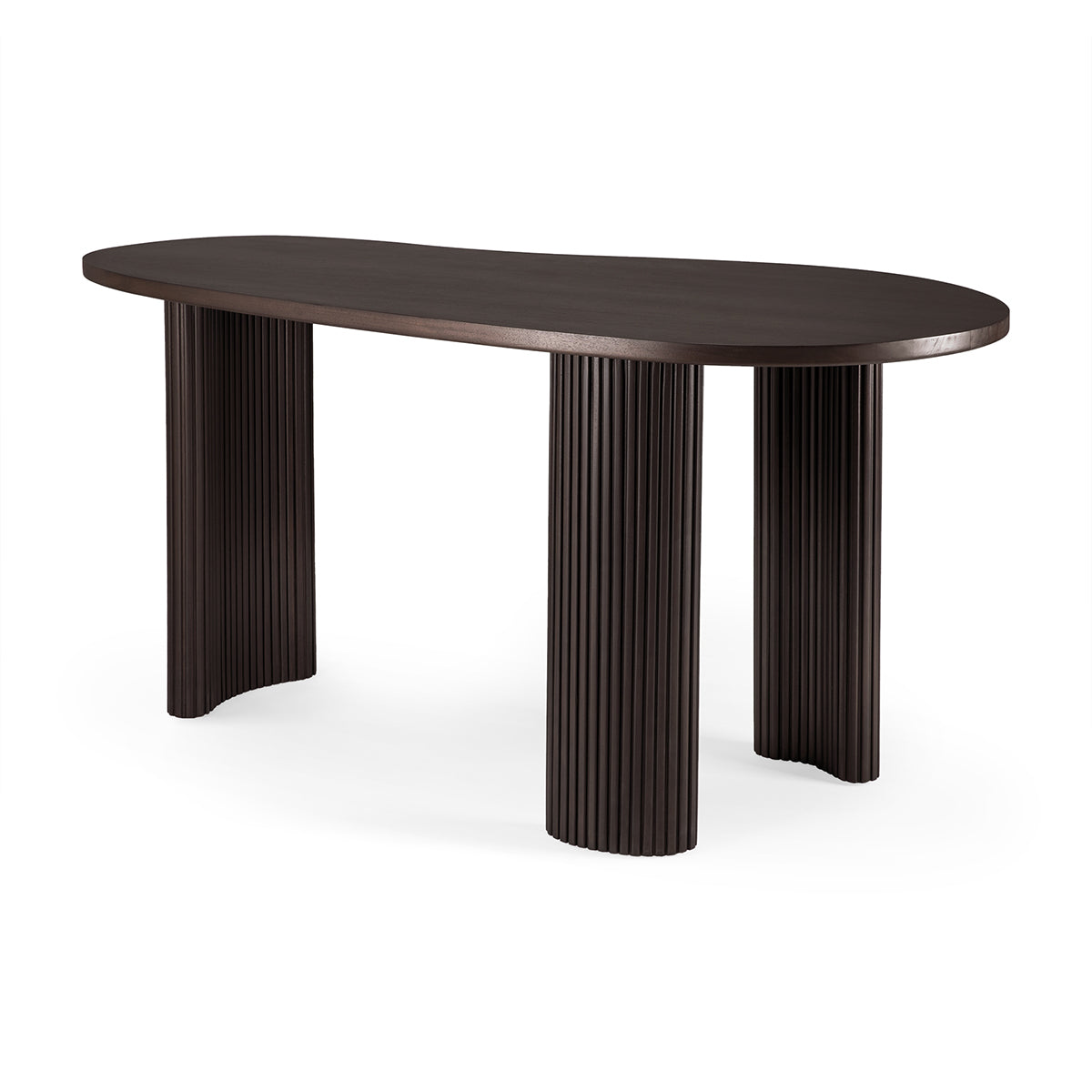 Ethnicraft Modern Boomerang Desk - Solid Wood Home Office Desk for Work & Study - Perfect for Small Spaces & Minimalist Decor