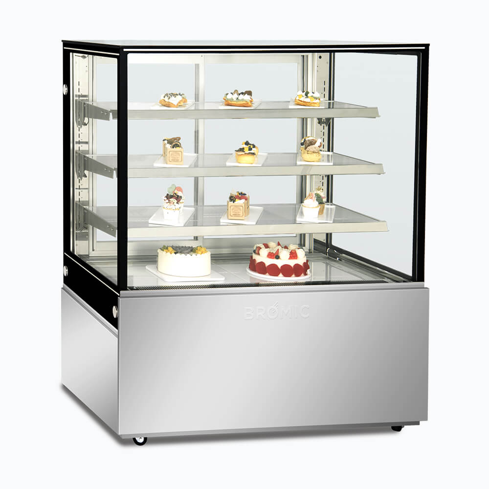 Bromic 4-Tier Commercial Cake Display Case - 1200mm Wide, 542L Capacity, Perfect for Cold Food & Dessert Showcase - Ideal for Bakeries, Cafes, and Buffet Service
