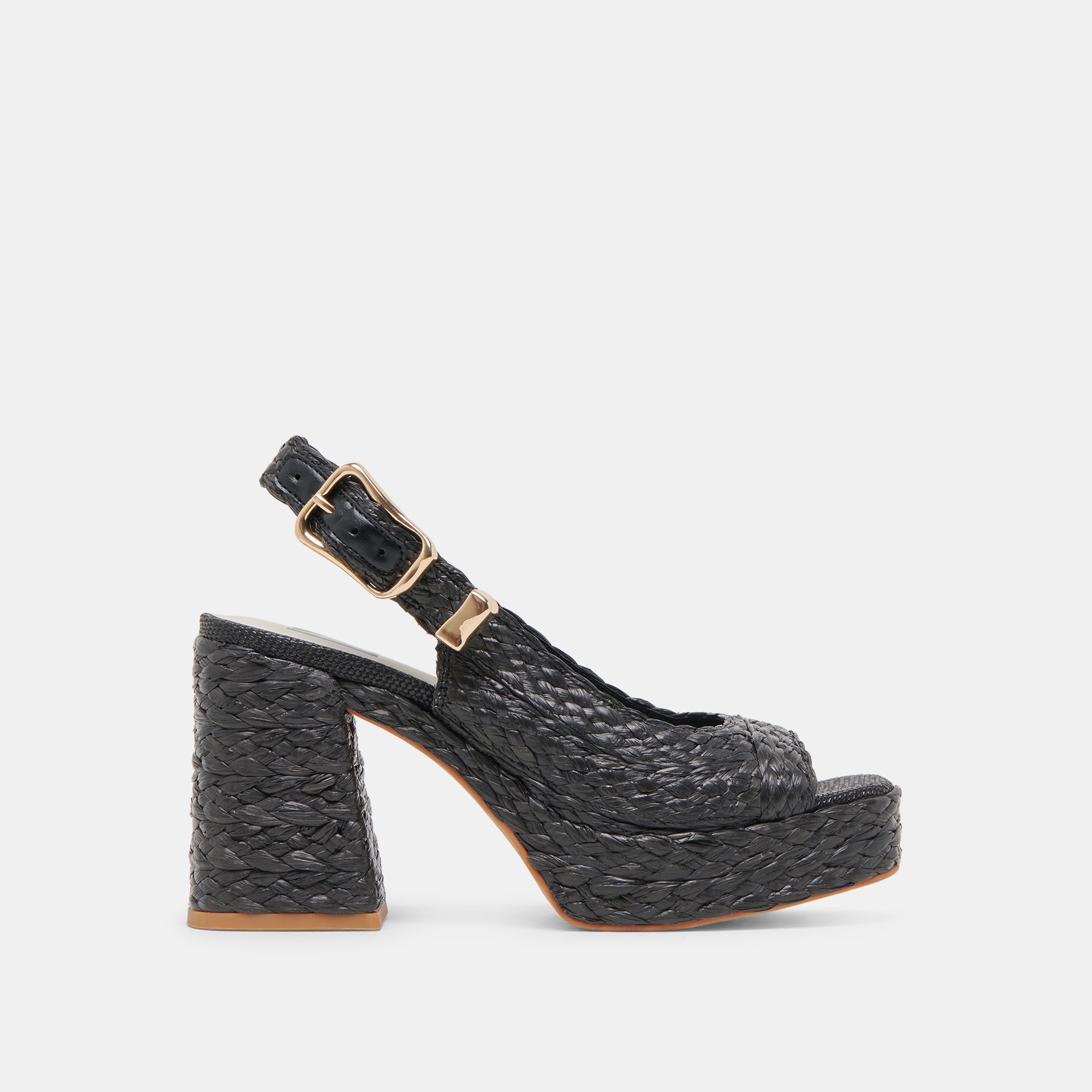 FLORES Women's Onyx Raffia Heels - Elegant High Heel Sandals for Weddings, Parties & Summer Outfits