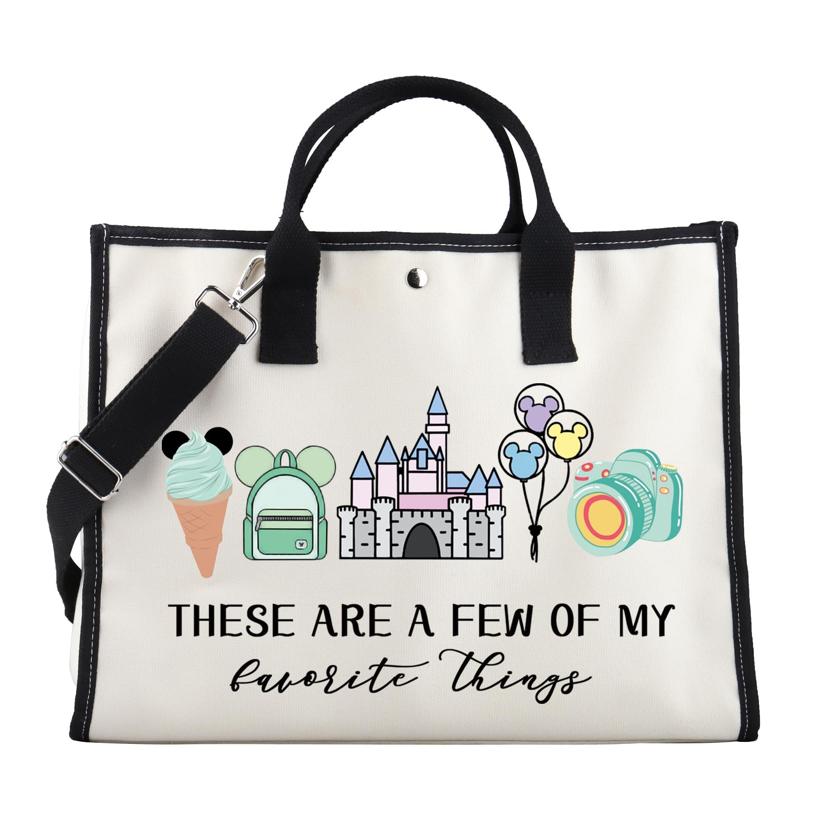 Fairy Tale Inspired Cosmetic Bag - Cute Mouse Design Zipper Pouch for Makeup, Snacks & Travel Essentials | Perfect Gift for Disney Fans, Vacation Trips & Magic Kingdom Lovers | Great for Theme Parks, Beach Days & Girls' Night Out