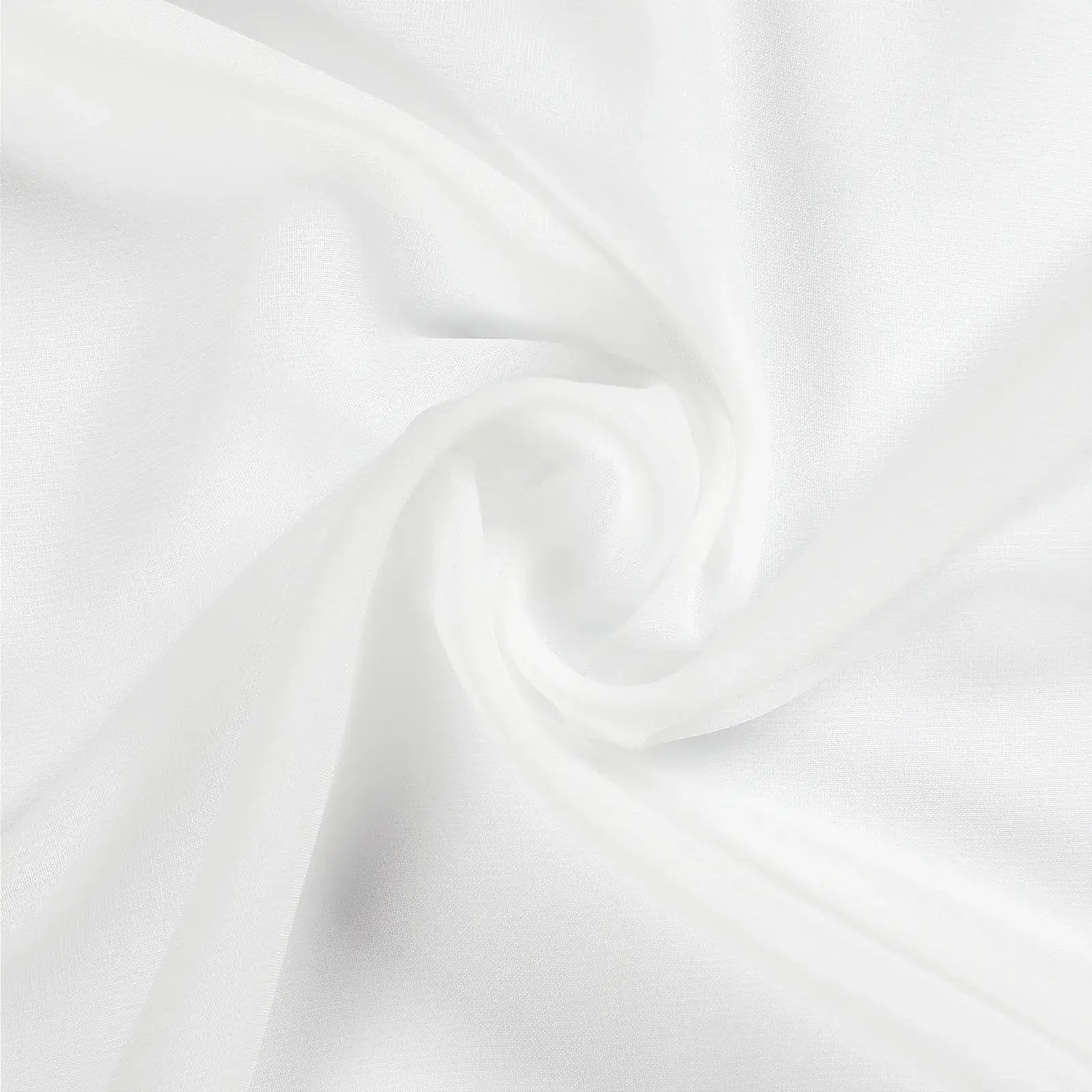 Florida Embossed White Semi-Sheer Pleated Curtains - Elegant Window Treatment for Living Room & Bedroom