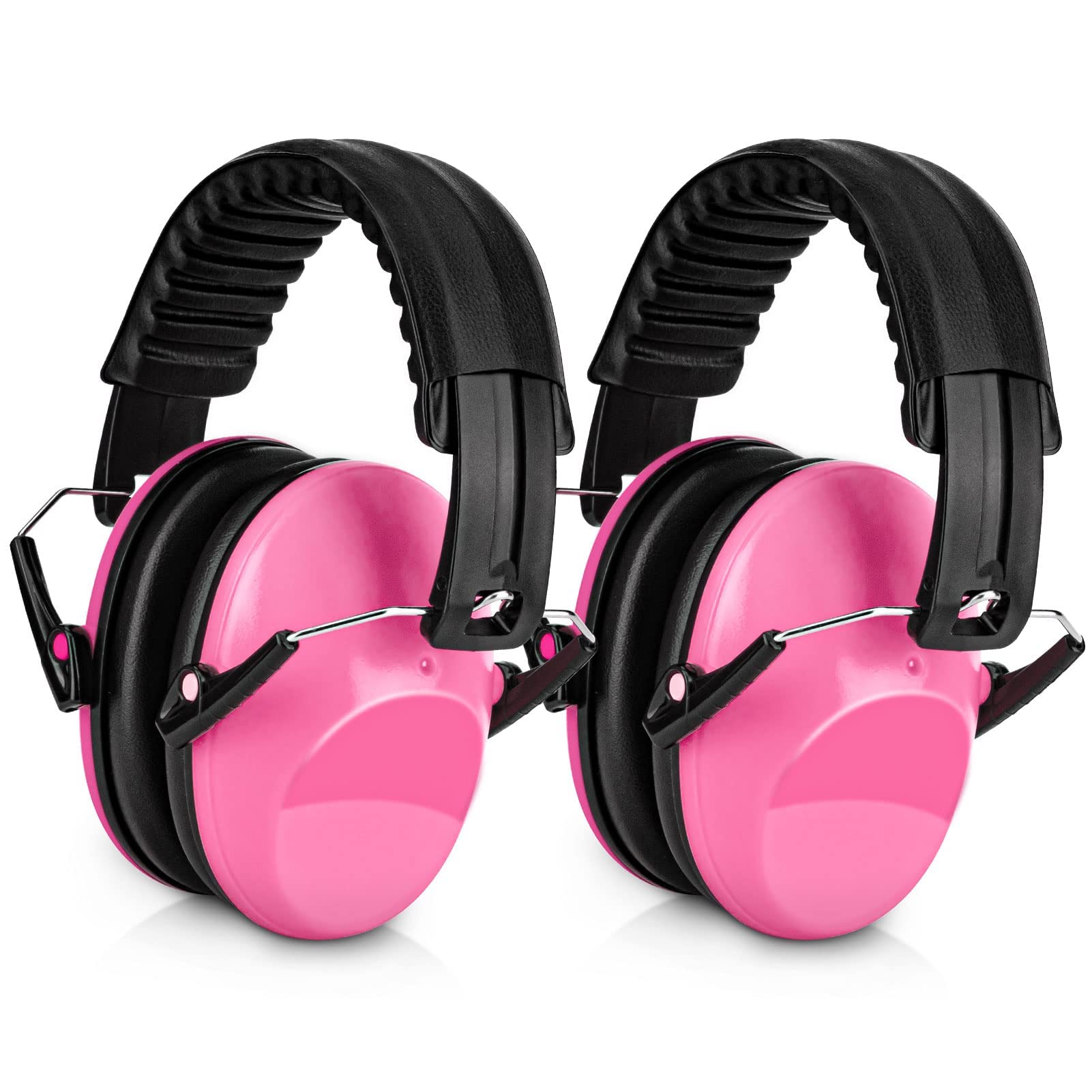 Noise Cancelling Ear Muffs for Kids - 2 Pack Soundproof Over Ear Headphones with Foldable Design - Hearing Protection for Airplanes, Concerts, Studying & Sensory Sensitivity Relief