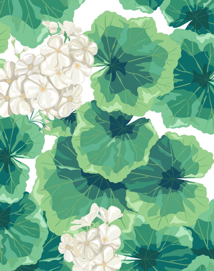 Nathan Turner White Geranium Wallpaper - Elegant Floral Peel & Stick Wallpaper for Living Room, Bedroom, and Home Decor