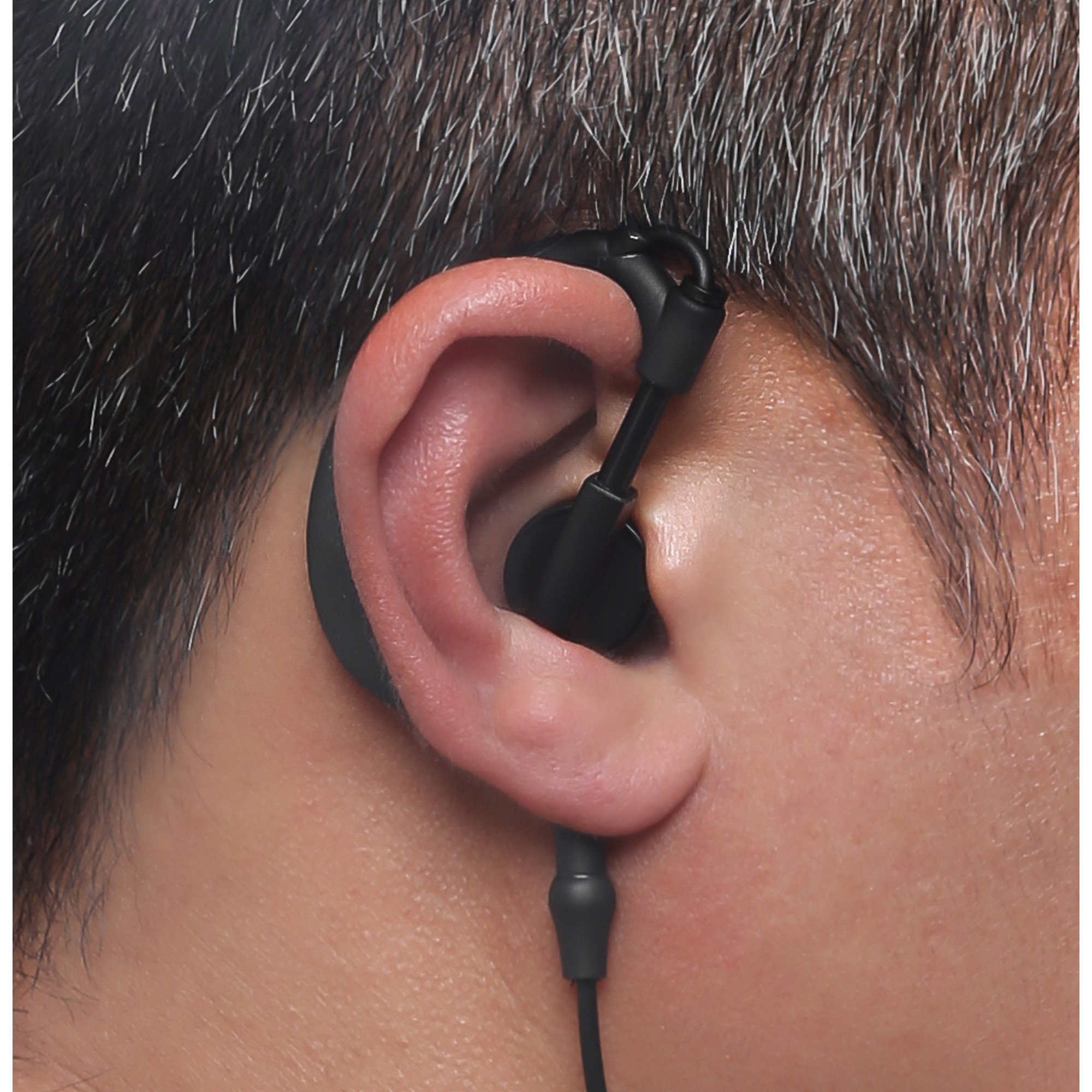 2 Pack G-Shape Style Earphone with PTT MIC - Compatible with Hytera TC-500, RCA Relm RP6500 & Tekk Feidaxin - Clear Communication for Security, Construction & Outdoor Work