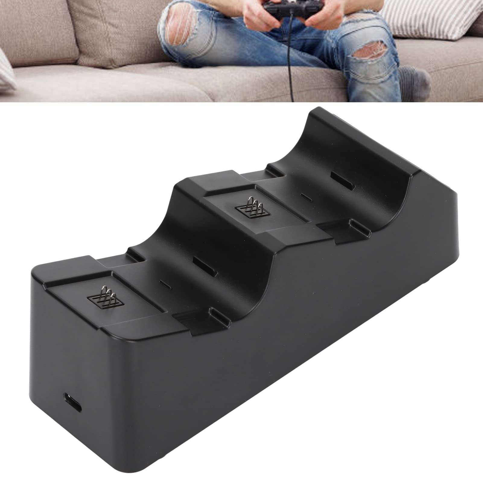 Xbox Controller Charger Station with 2 Rechargeable Battery Packs - Dual Charging Dock for Xbox Series X|S & Xbox One Controllers - Fast Charging Gaming Accessory for Home & Tournament Use