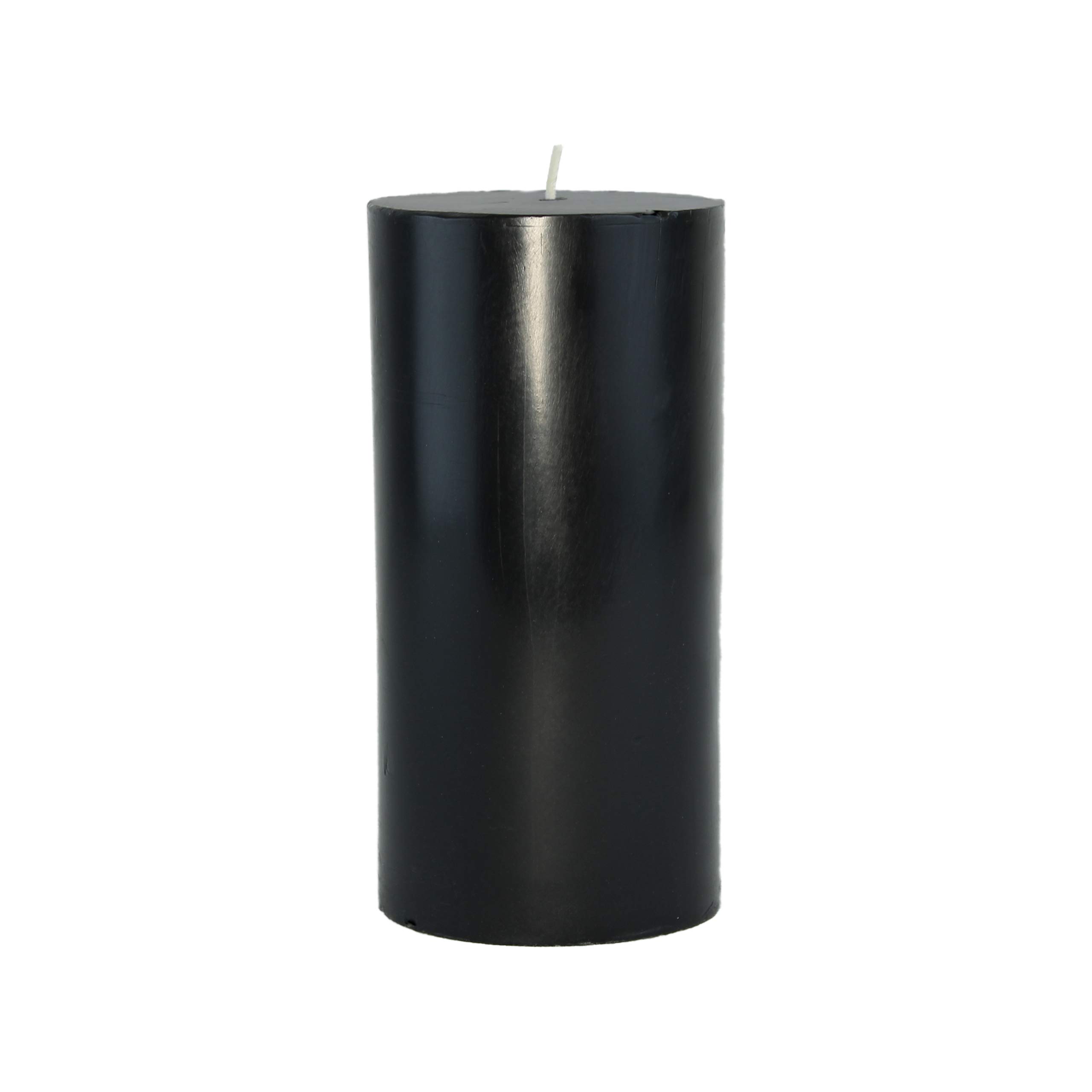 Premium Unscented Black Pillar Candles for Holidays - Hand-Poured 3x6 Inches (Pack of 1) - Perfect for Christmas Decor, Halloween, Weddings & Home Ambiance