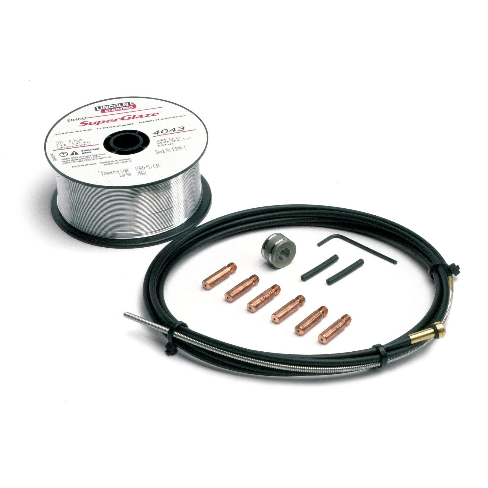 Lincoln K664-2 Aluminum Welding Kit with 1# 4043 Aluminum Wire - Perfect for DIY Auto Repair, Metal Fabrication & Home Projects