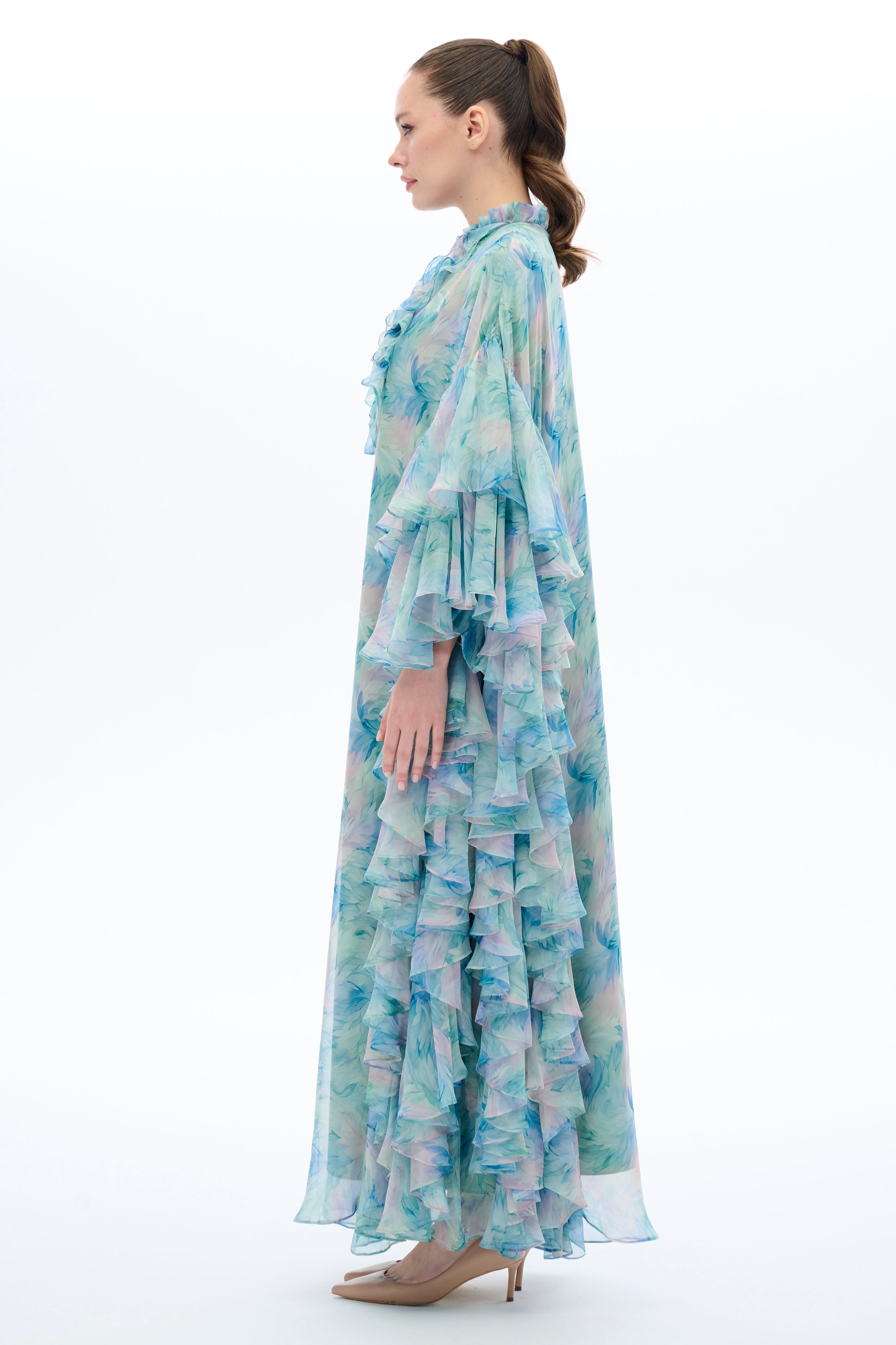 Floral Embroidered Caftan Dress for Women - Boho Chic Beach Cover Up, Poolside Lounge & Summer Vacation Outfit
