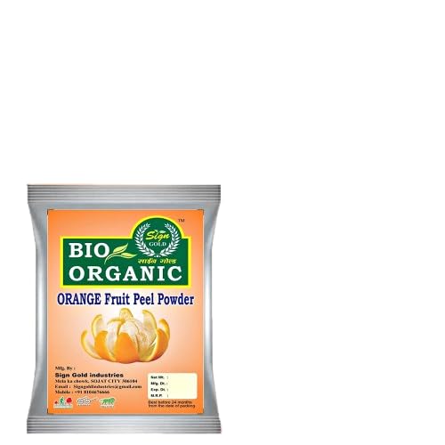 Gold Orange Fruit Peel Powder for Hair & Face - Natural Skincare & Haircare Solution - DIY Face Masks & Hair Treatments