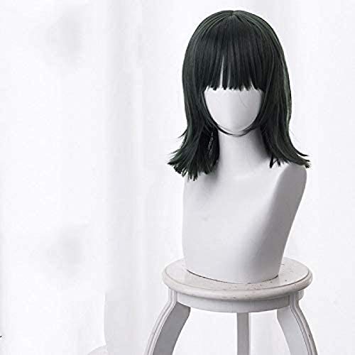 One-Punch Man Cosplay Wig - Saitama Hell's Blizzard Dark Green Anime Wig for Halloween, Cosplay Events & Comic Conventions