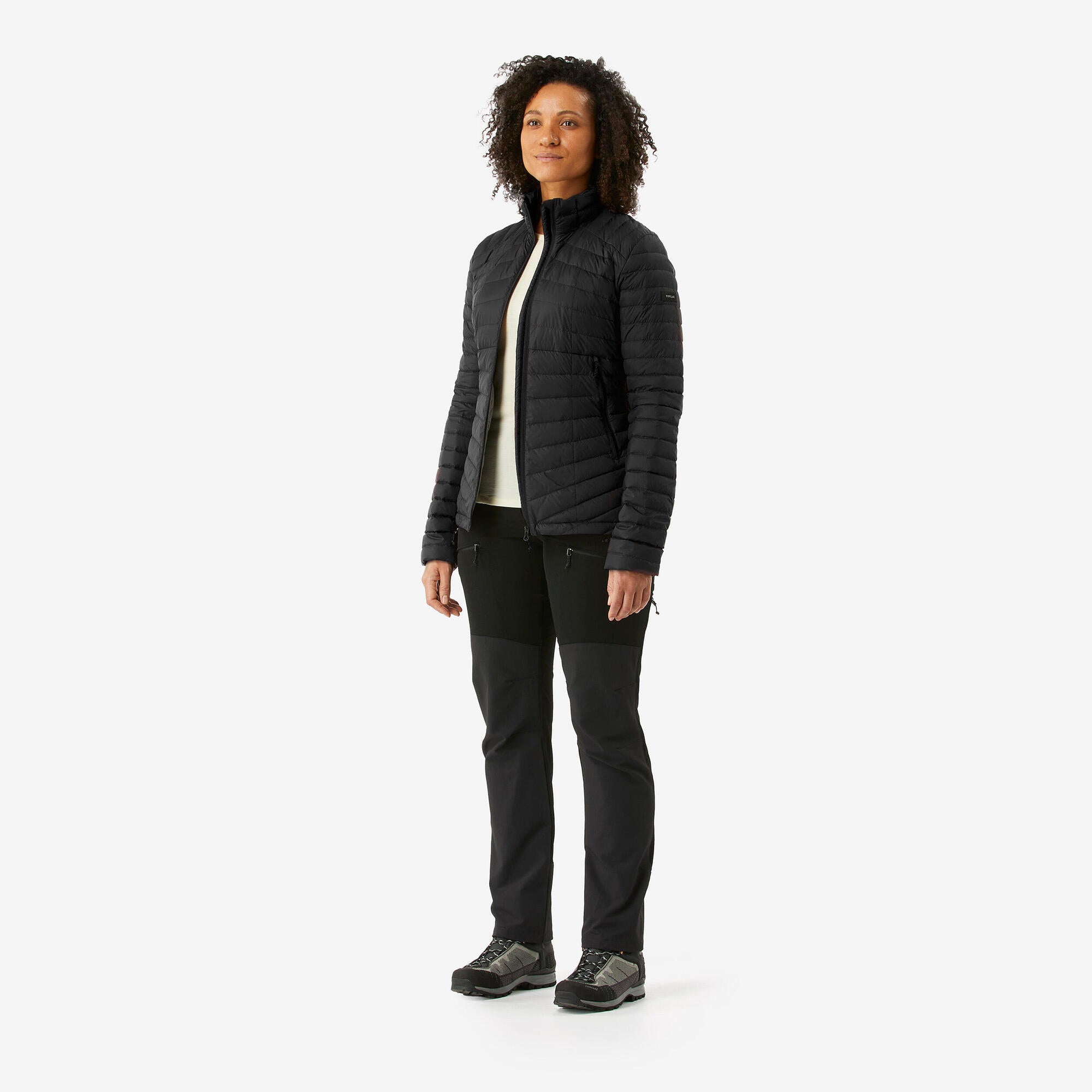 Forclaz Women’s MT100 Down Puffer Jacket - Lightweight Winter Coat, Waterproof & Windproof, Warm Hooded Jacket for Hiking, Skiing & Outdoor Activities