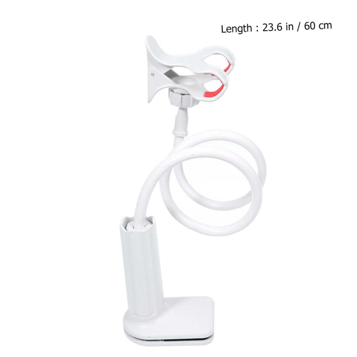 STOBOK 3-Pack White Spiral Phone Stand Holder - Adjustable Lazy Smartphone Kickstand for Desk, Bookshelf & Stamp Drum - Perfect for Reading, Watching Videos & Hands-Free Calling (White)