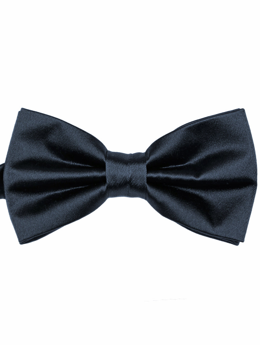 DÉCLIC Classic Plain Navy Blue Bow Tie for Men - Elegant Formal Wear for Weddings, Parties & Special Occasions