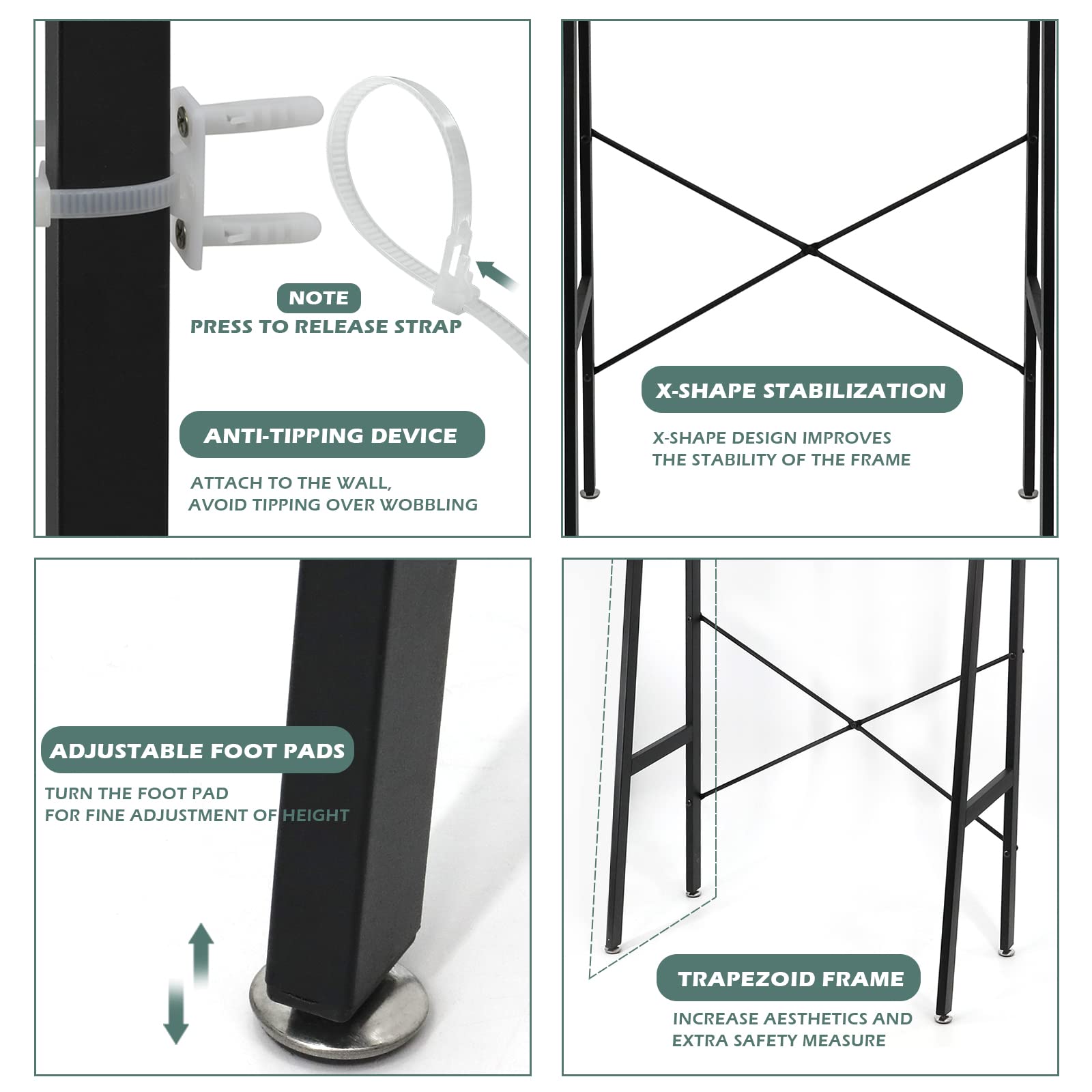 Over Toilet Storage Cabinet - Freestanding Bathroom Organizer with Adjustable Shelves & Acrylic Sliding Door | Space Saving Metal Frame Shelf for Towels, Toiletries & Bathroom Essentials | Perfect for Small Bathrooms, Apartments & Powder Rooms