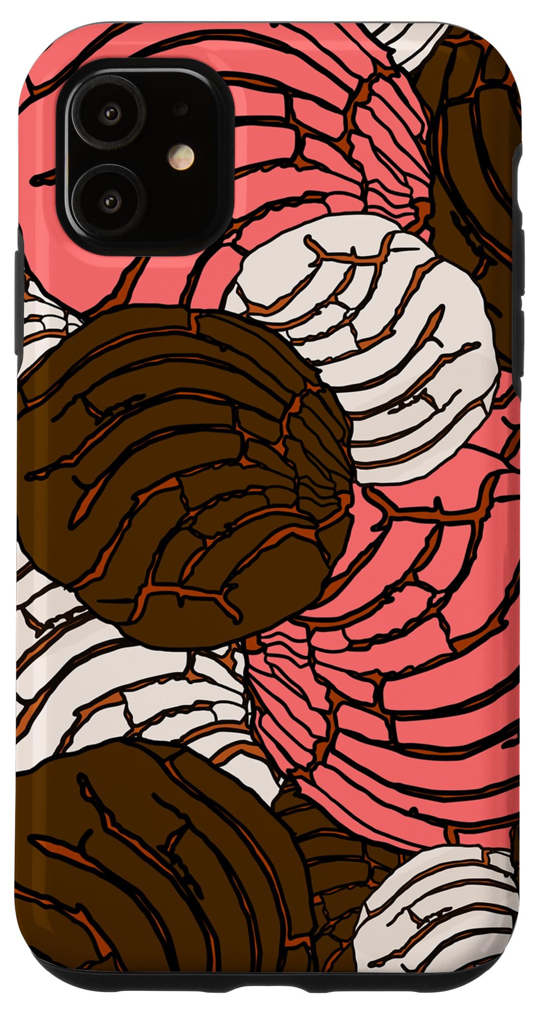 iPhone 11 Case with Mexican Concha Bread Design - Cute Pan Dulce Phone Cover for Women & Girls - Perfect for Baking Enthusiasts & Food Lovers