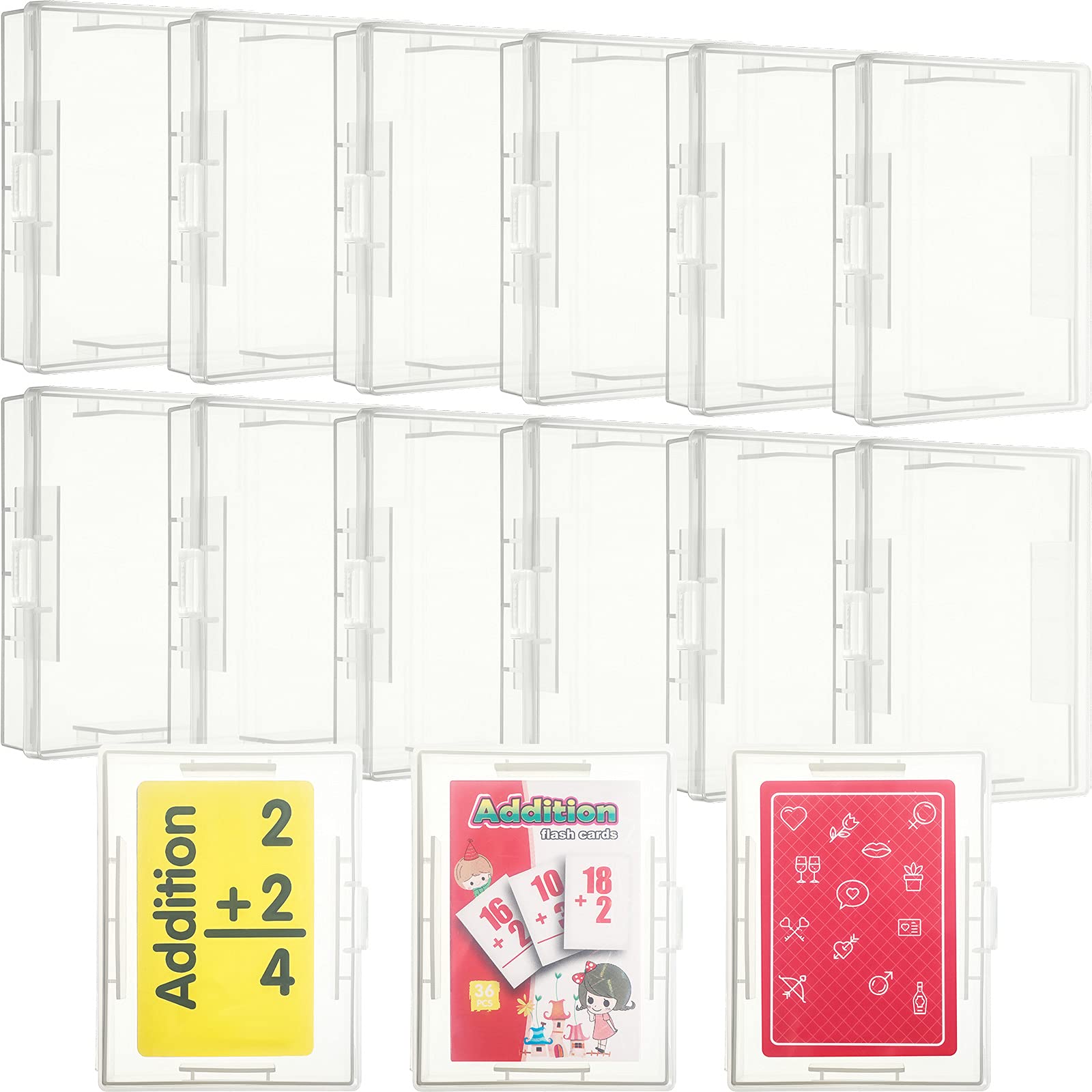 Skylety 15-Piece Playing Card Holder Set - Durable Card Storage Boxes with Snap Closure for Poker, Magic Tricks & Game Nights | Perfect for Travel, Restaurants & Home Organization