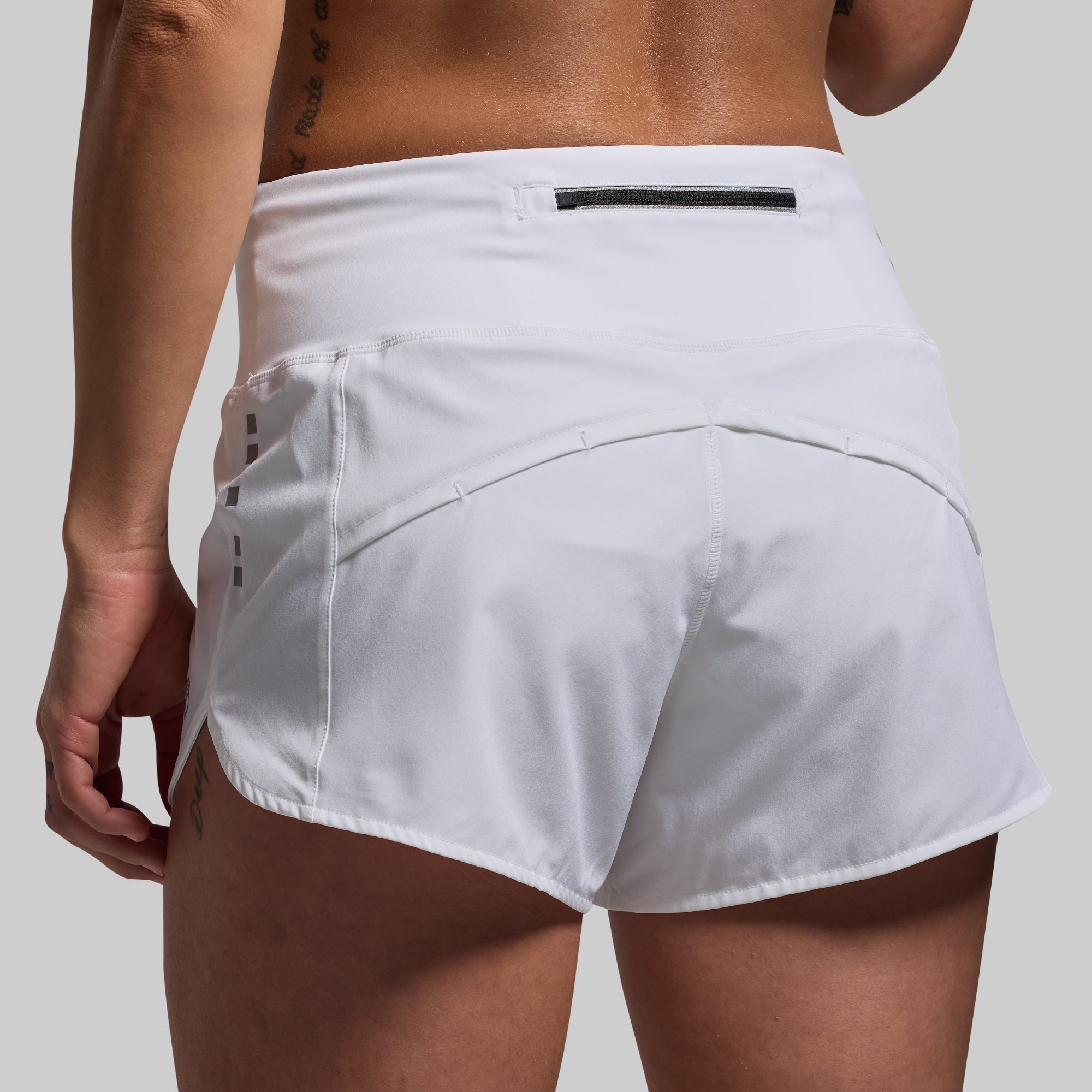 Women's High-Waisted Running Shorts - Breathable Quick-Dry Athletic Shorts for Workout & Gym - White - Perfect for Jogging, Yoga & Outdoor Activities