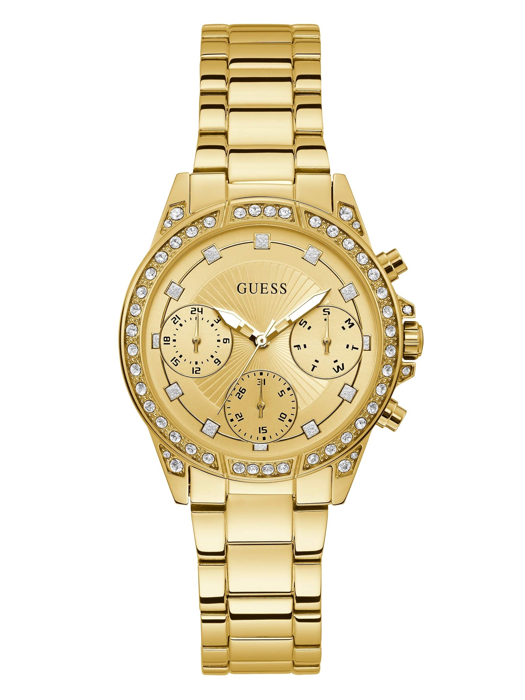 Stylish Gold-Tone Chronograph Watch for Men & Women - Luxury Fashion Timepiece for Casual, Office & Special Occasions