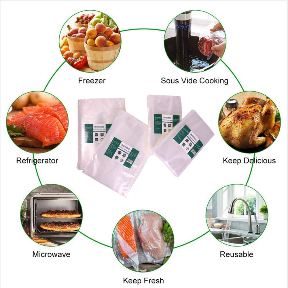 BPA Free Vacuum Sealer Bags - 100 Precut 6