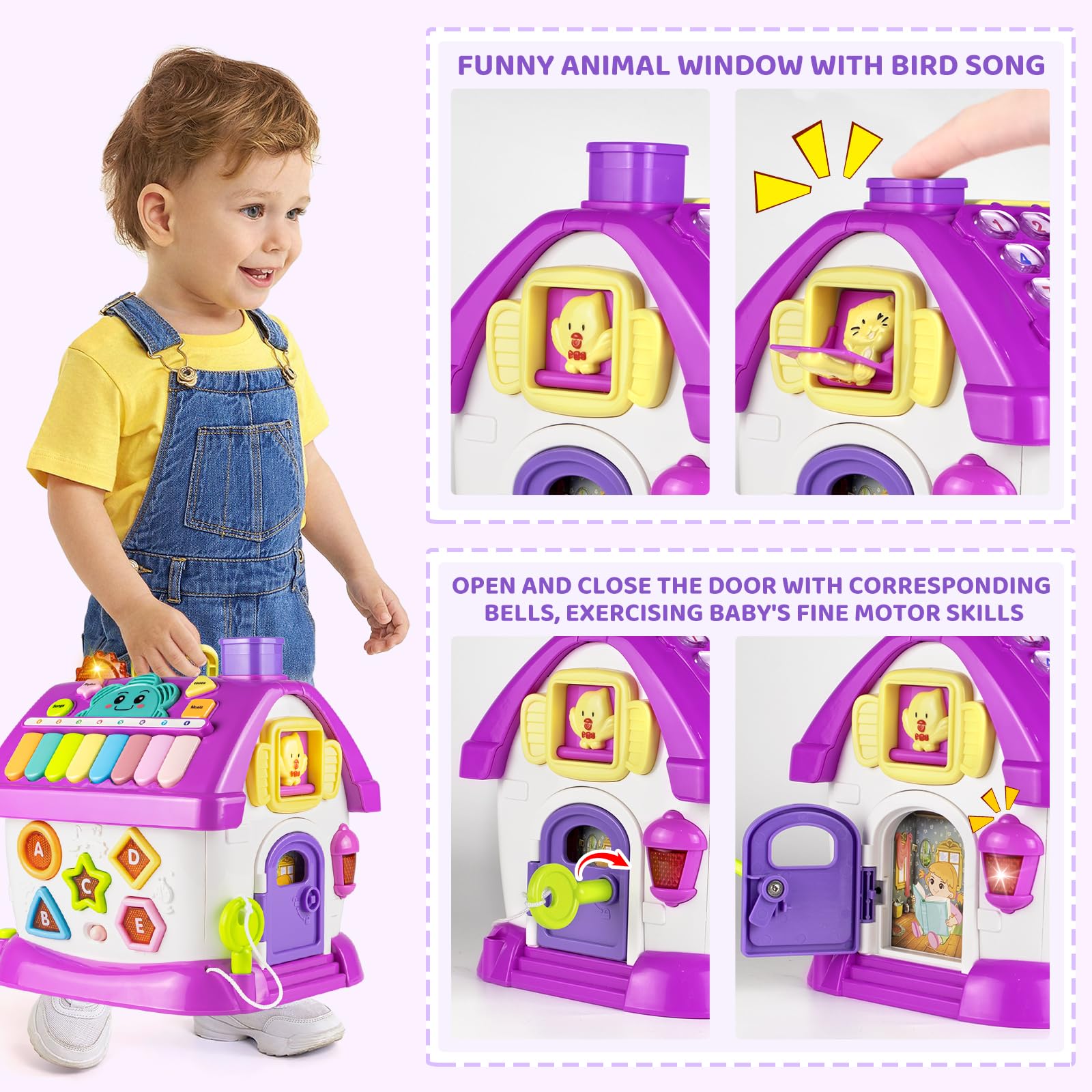 Montessori Toddler Toys 8-in-1 Musical Learning House - Educational Gift for 1-3 Year Olds - Perfect for Birthday & Early Childhood Development