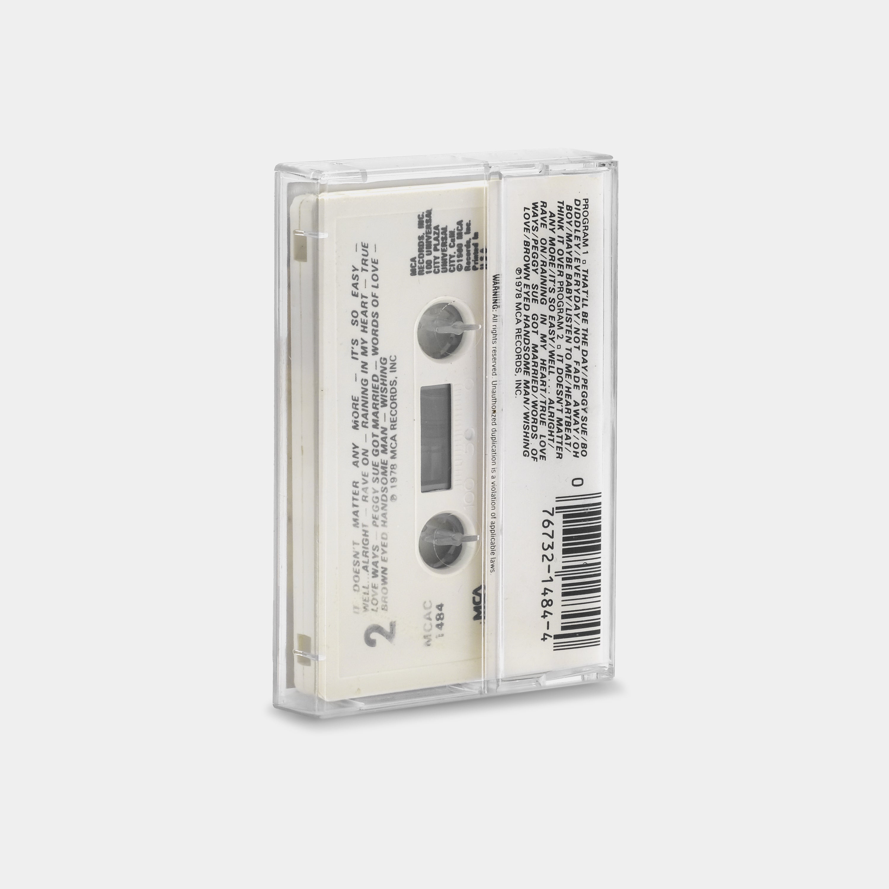 Buddy Holly & The Crickets - 20 Golden Greats (Buddy Holly Lives) Cassette Tape - Vintage Music Collection for Car, Home & Retro Audio Enthusiasts