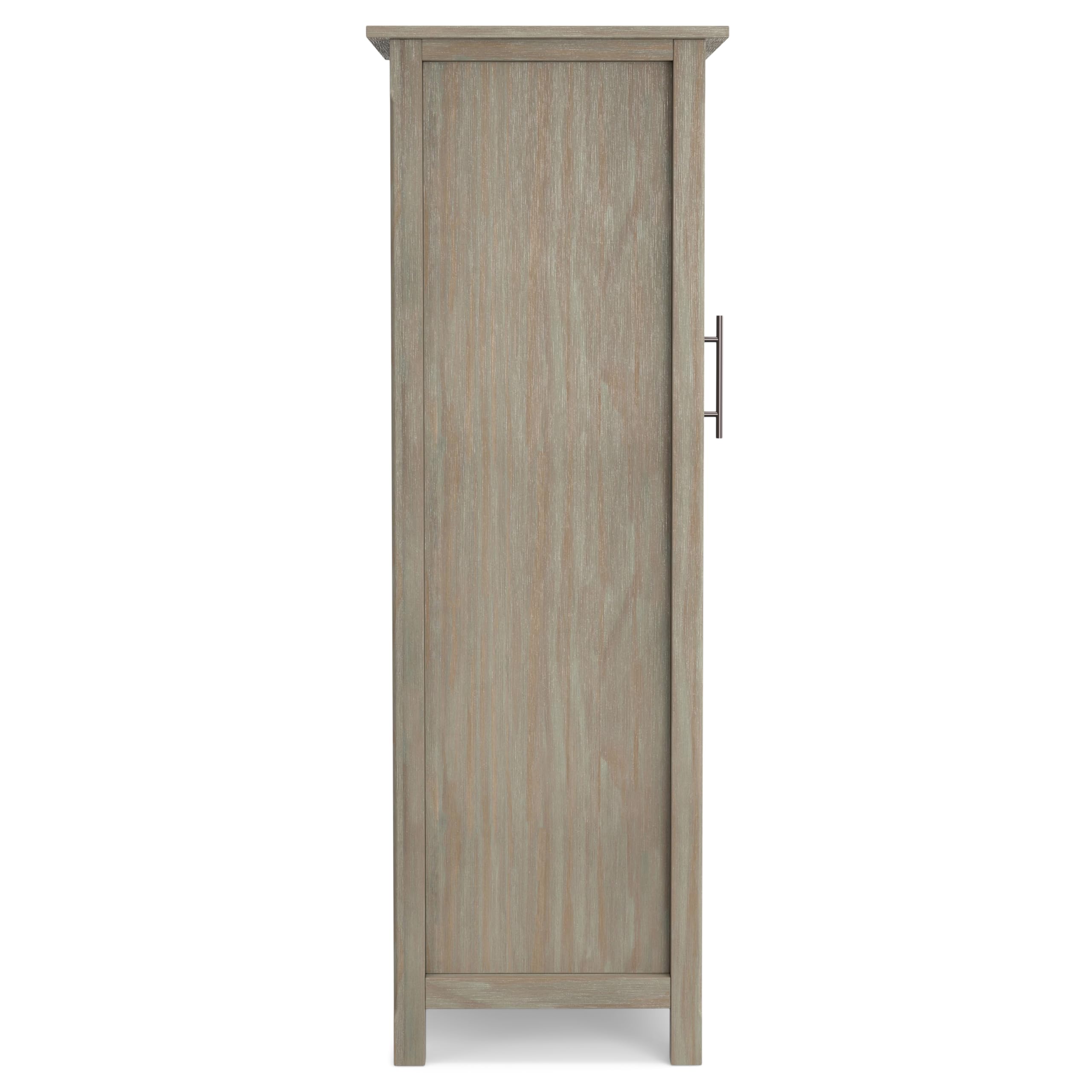SIMPLIHOME Avalon 12-Bottle Solid Wood Wine Rack Cabinet - 23 Inch Wide Contemporary Storage for Wine Bottles in Distressed Grey Finish | Perfect for Living Room, Dining Room, Kitchen & Home Bar Decor