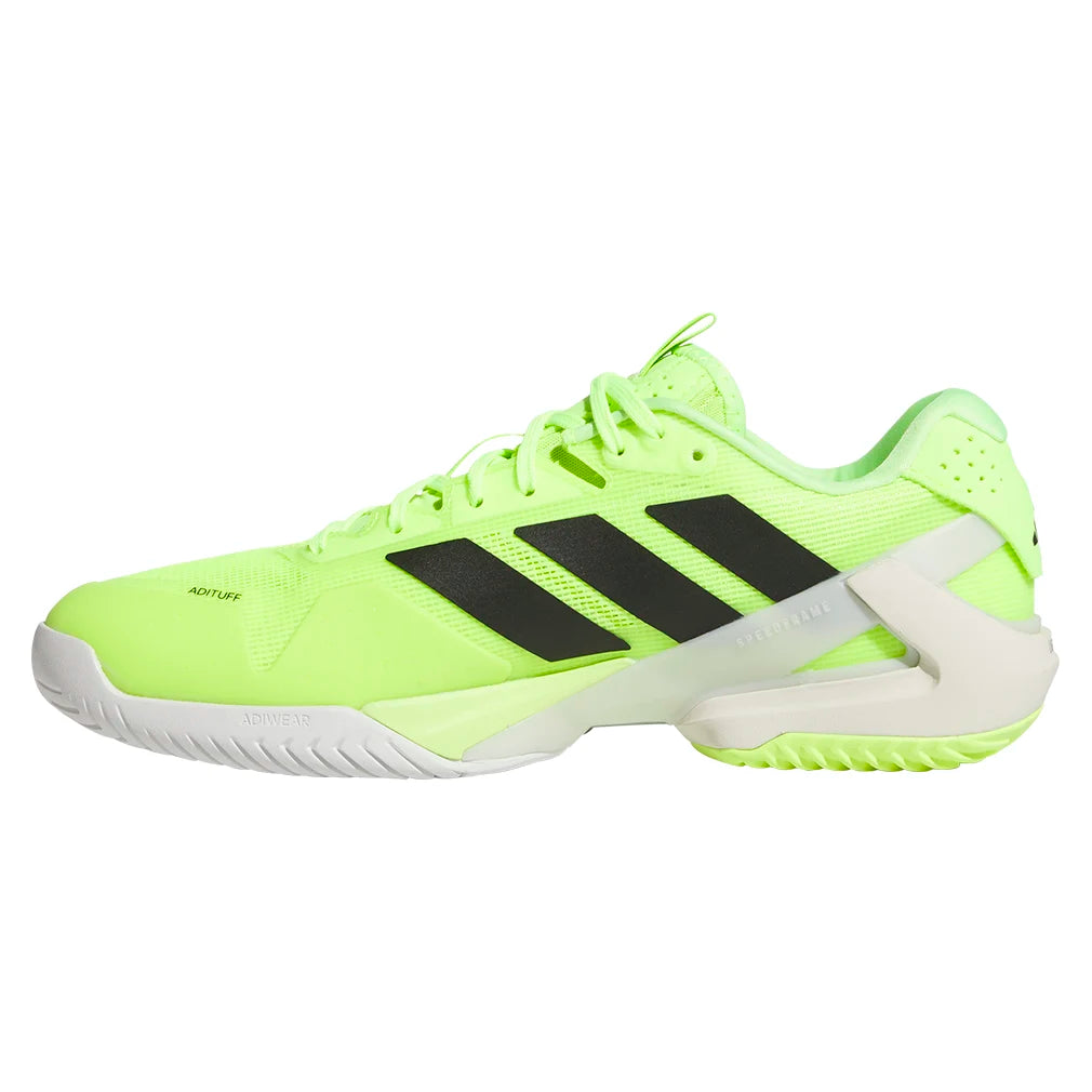 Adizero Ubersonic 5 Men's Tennis Shoes - Lightweight Performance Court Shoes in Lucid Lemon & Core Black | Perfect for Competitive Matches & Training Sessions