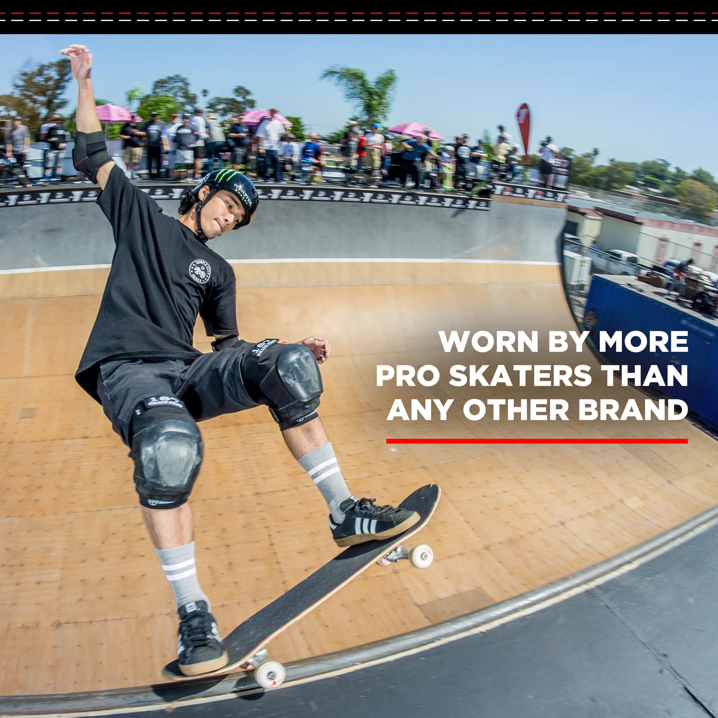 187 Killer Pads Pro Knee Small Black - Premium Knee Protection for Skateboarding, BMX & Extreme Sports