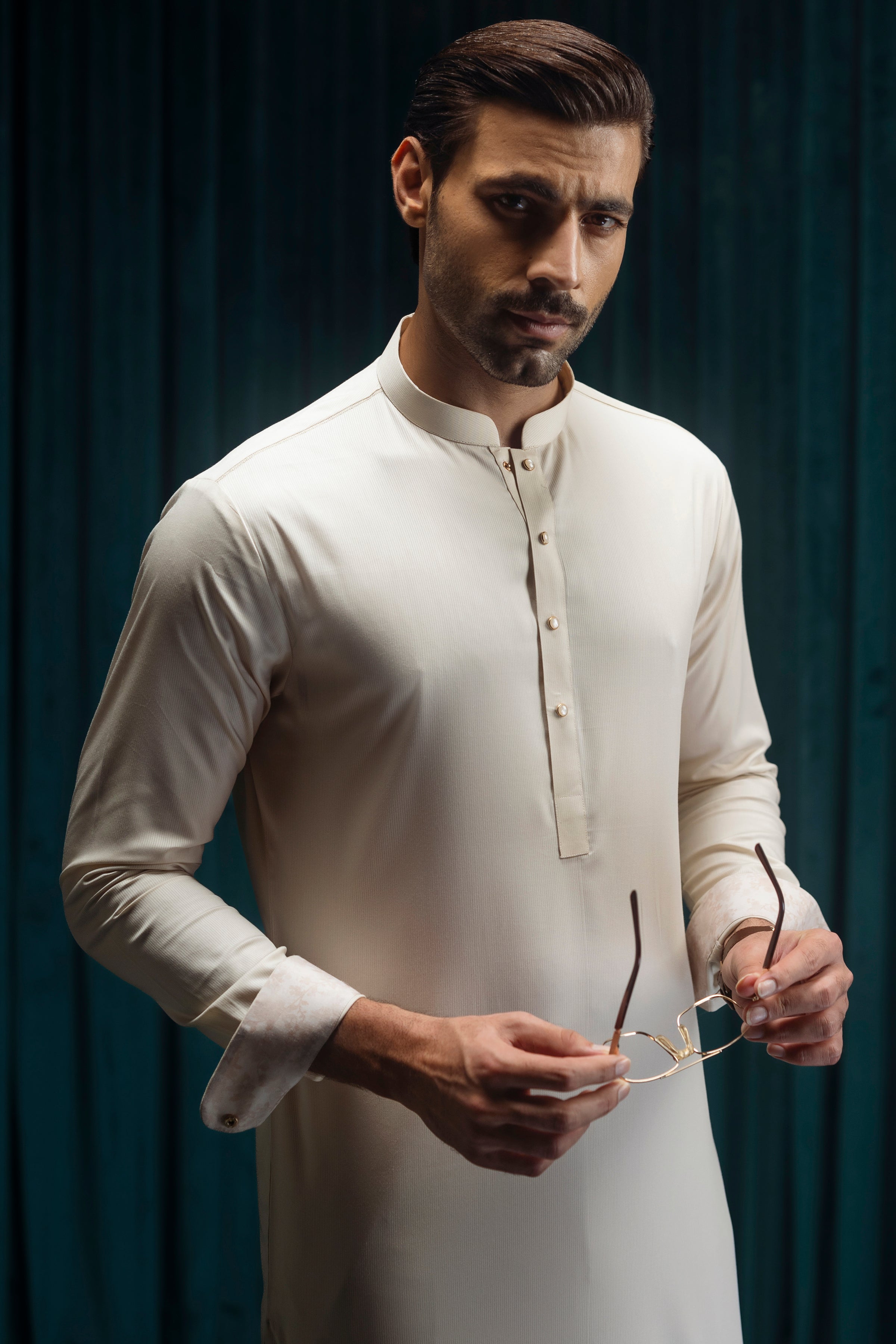 Stylish Blended Brown Kurta Trouser Set for Men & Women - Comfortable Ethnic Wear for Cast & Crew - Perfect for Festivals, Weddings, and Cultural Events