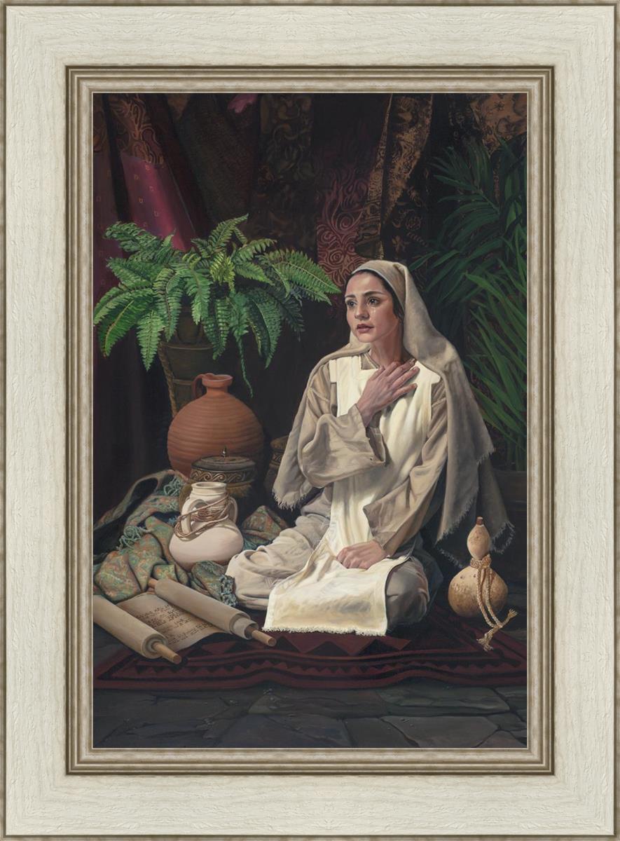 Behold Thy Handmaiden - Elegant Christian Home Decor for Prayer & Meditation | Perfect for Church Altars, Home Worship Spaces & Gift Giving
