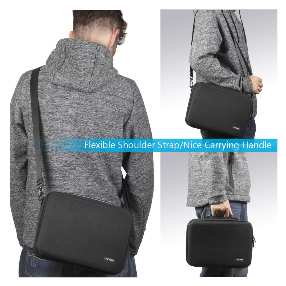 JSVER Hard Travel Carrying Case for Meta Quest 2 VR Headset - Protective Storage for Controllers, Battery & Elite Strap | Includes Shoulder Strap, Silicone Face Mask & Lens Covers | Perfect for Travel, Gaming Parties & VR Storage Protection