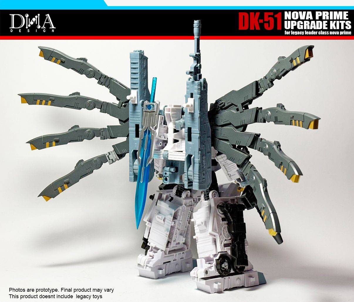 DNA Design DK 51 Upgrade Kit for Nova Prime - Transformers Action Figure Parts - Perfect for Collectors & Custom Builders - Enhance Your Nova Prime Figure Display & Play Experience