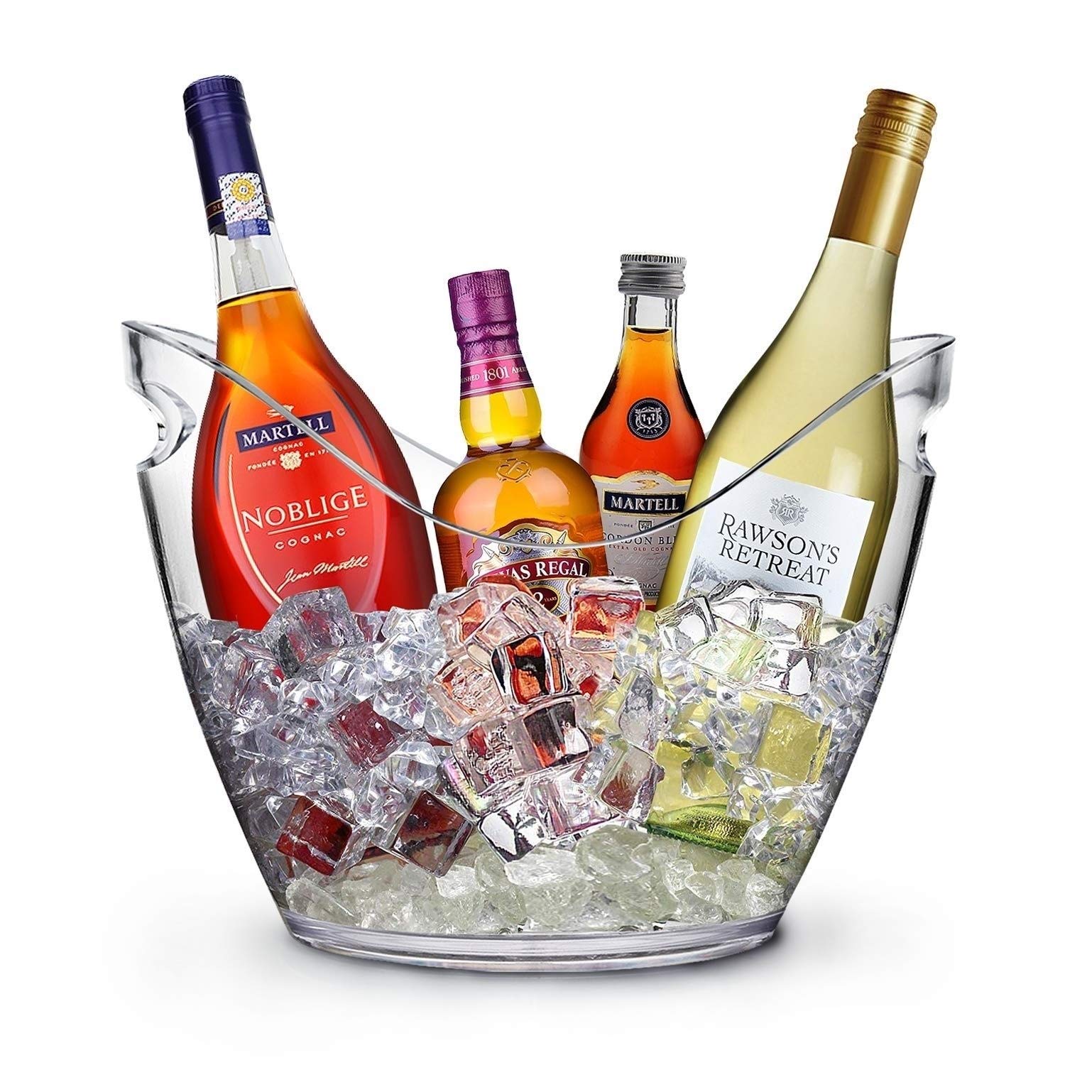 Clear Acrylic 8 Liter Ice Bucket for Wine & Champagne Bottles - Perfect for Parties, Weddings & Home Bar Use (Color: Clear)