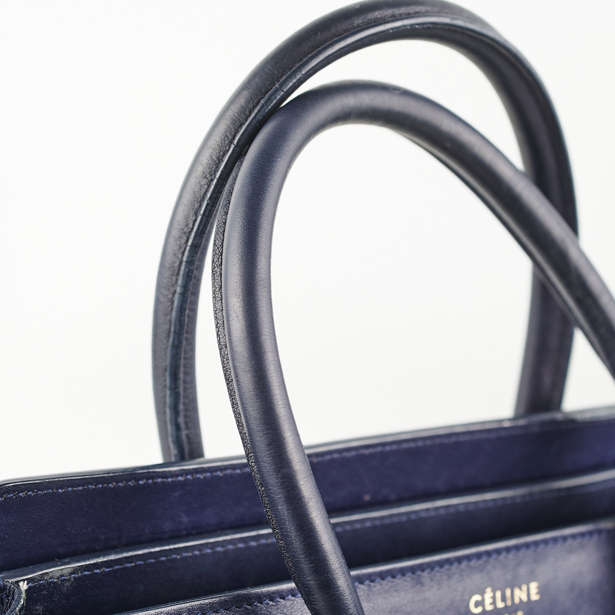 Celine Micro Luggage Bag in Navy Blue | Premium Leather Crossbody Handbag for Women | Perfect for Work, Travel & Everyday Use