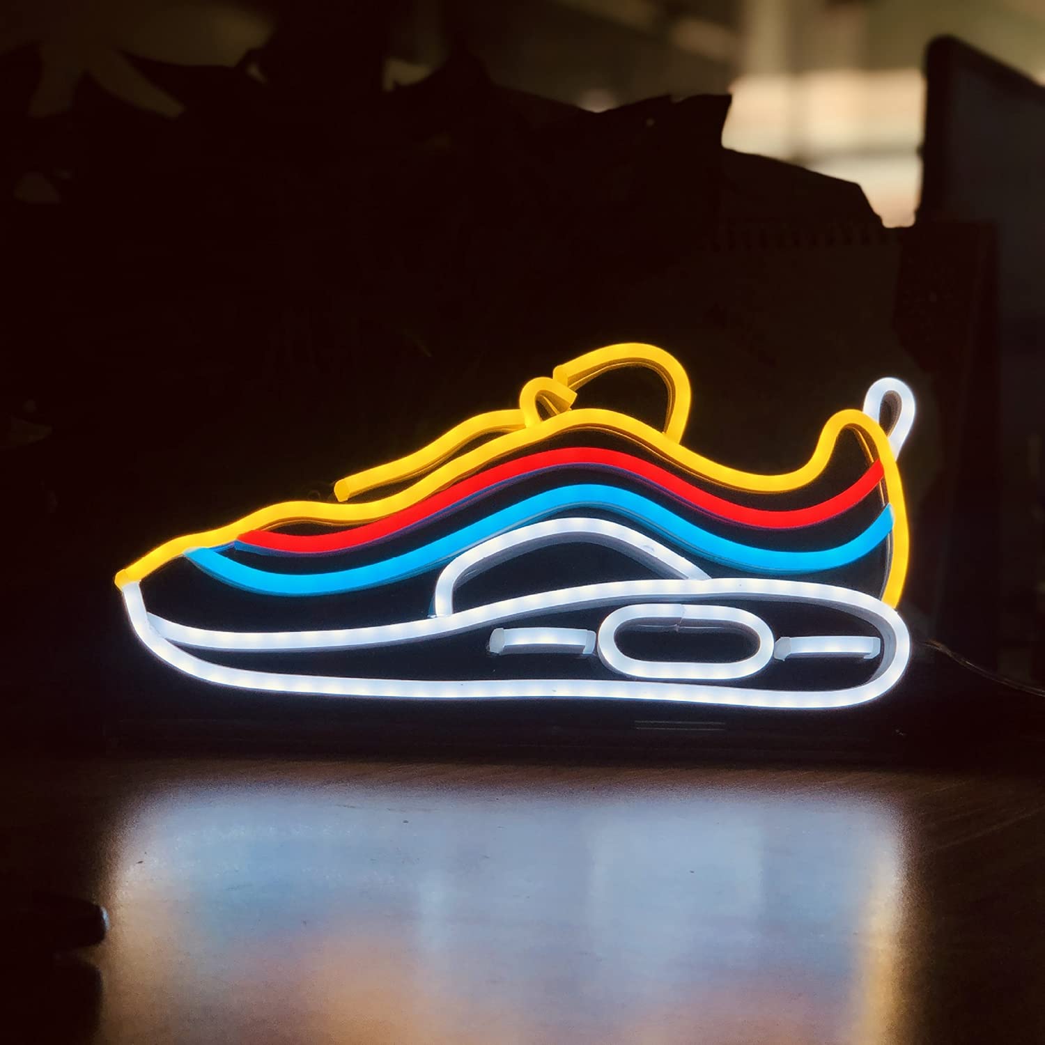 Nwanfeng 13-inch Air Boot Sneakers Neon Sign - Acrylic Handmade Wall Decor Lamp Light for Man Cave, Beer Pub, Bar - Perfect for Home, Party, Wedding & Bedroom Decorations