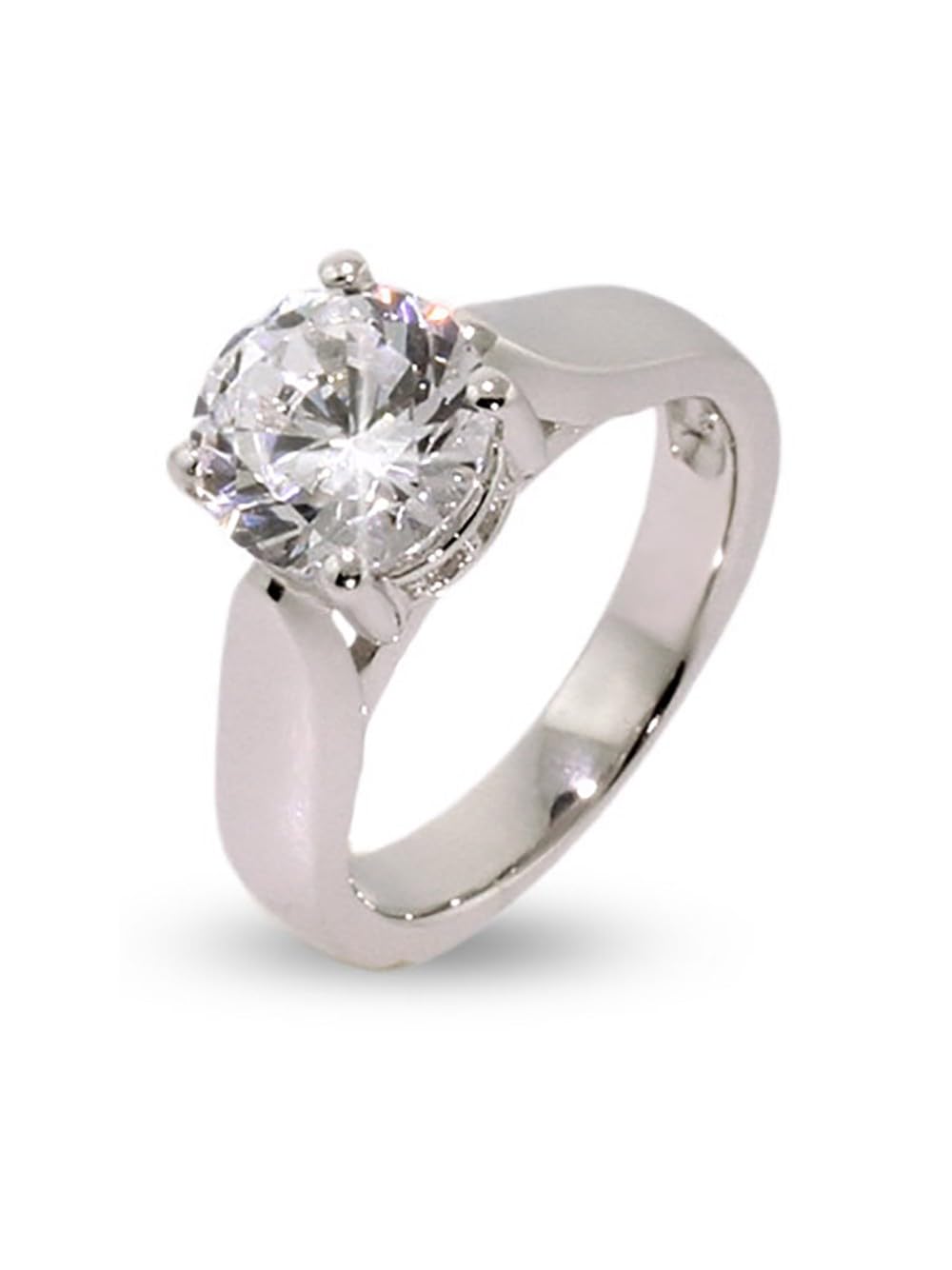 2 Carat CZ Sterling Silver Engagement Ring for Women - Perfect Gift for Mom, Anniversary, Wedding & Proposal | Elegant Jewelry for Special Occasions