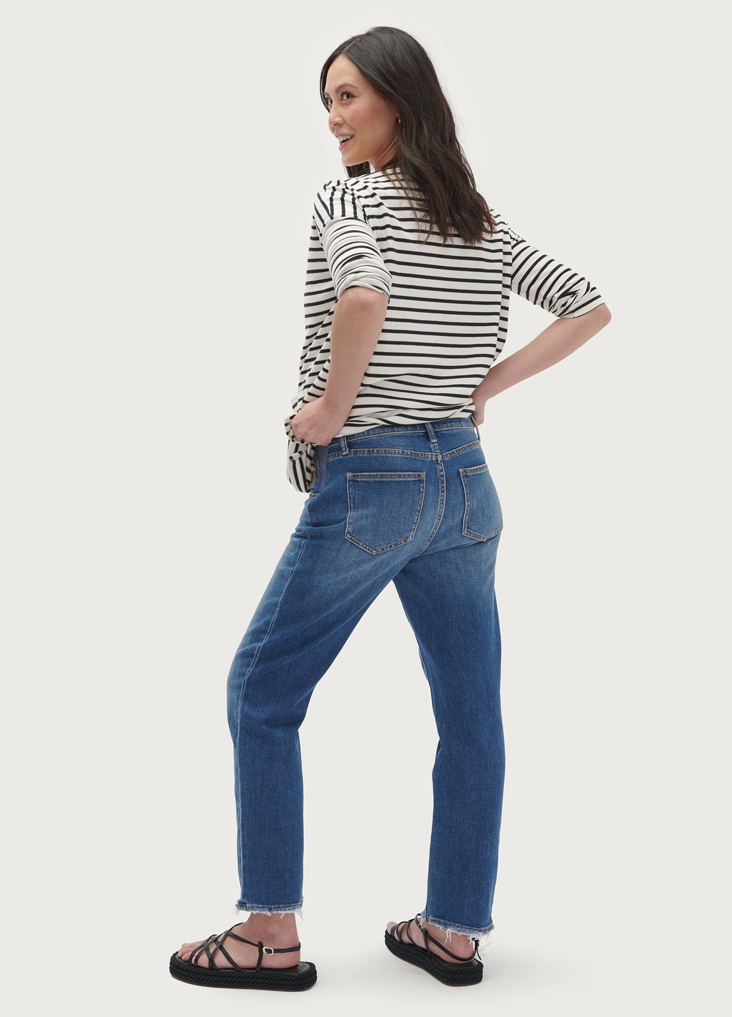 Best Stretchy Boyfriend Maternity Jeans for Pregnant Women - Comfortable Denim Pants for Everyday Wear & Pregnancy Fashion