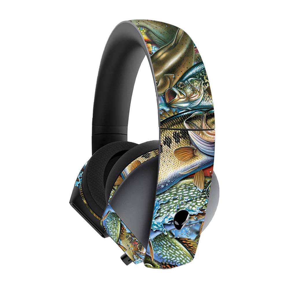 MightySkins Vinyl Decal Wrap Cover for Alienware 7.1 Gaming Headset - Protective & Durable Action Fish Puzzle Design | Easy to Apply & Remove | Made in USA | Perfect for Gamers, Streamers & Esports Enthusiasts