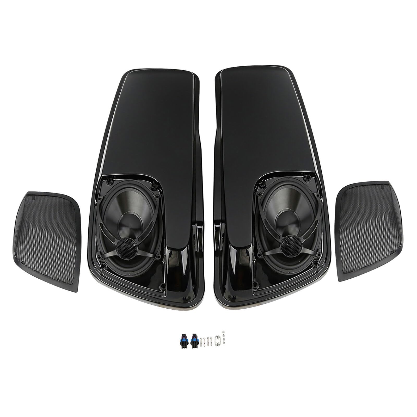 TCT-MOTORPARTS 5X7 Speakers Saddlebag Lids for Harley Davidson 2014-2023 Touring Models FLT FLHT FLHTCU FLHRC - Compatible with Road King, Road Glide, Street Glide, Electra Glide & Ultra Classic - Perfect for Motorcycle Audio Upgrades & Long Rides