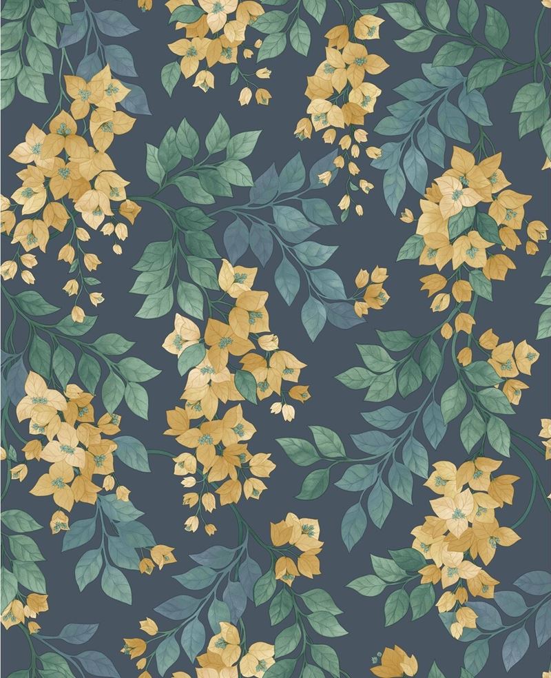 Cole and Son Bougainvillea Yellow Botanical Wallpaper – Vibrant Floral Design for Living Room, Bedroom & Dining Room Decor