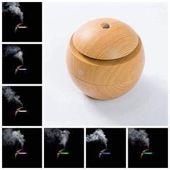 Wood Cool Mist Ultrasonic Humidifier & Essential Oil Diffuser with Colorful LED Lights - Auto Shut-Off for Home, Office, Car, and Travel - Perfect for Dry Air Relief, Aromatherapy, and Better Sleep