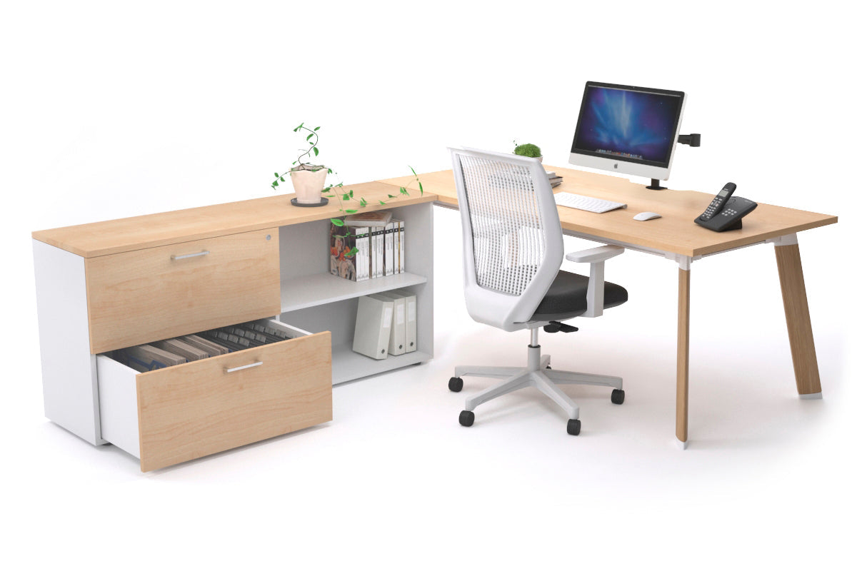 Switch Executive Wood Imprint Frame with Uniform Spine - 1800L x 800W with Cable Scallop | Perfect for Office Desks, Conference Rooms & Home Workspaces
