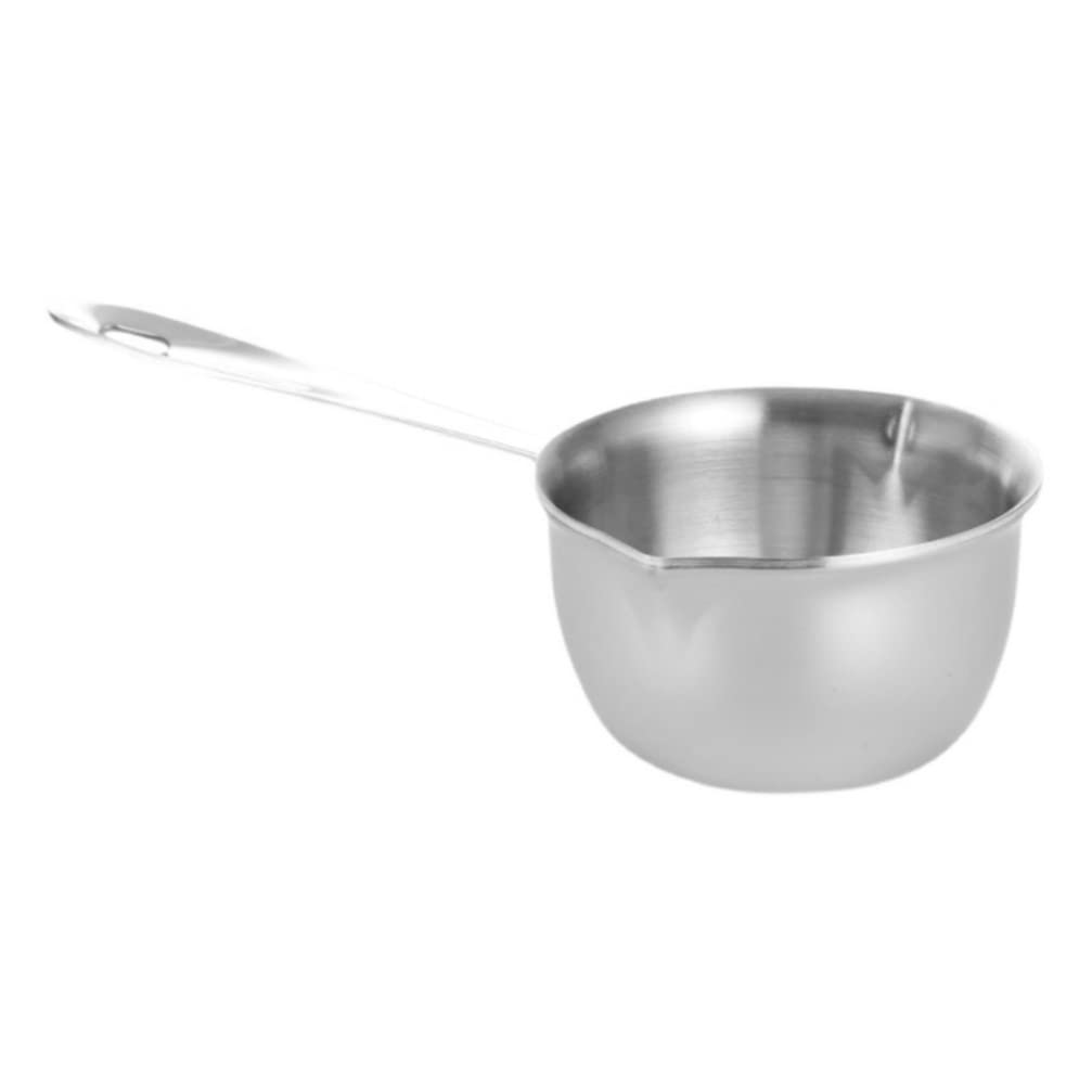 Premium Stainless Steel Butter Warmer Pot - Dual Spout Mini Saucepan for Melting Butter, Chocolate & Warming Milk - Perfect for Coffee, Baking & Stovetop Cooking - Ideal for Kitchens, Cafes & Bakeries
