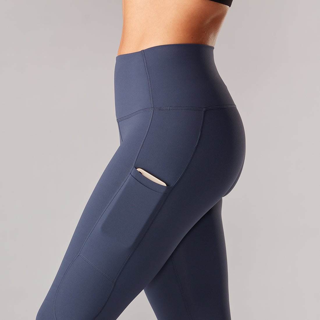 Tavi Noir Stash & Dash 7/8 High Waist Yoga Tights - Women's Workout Leggings for Running, Gym & Lounge - Moisture Wicking & Stretchy Activewear