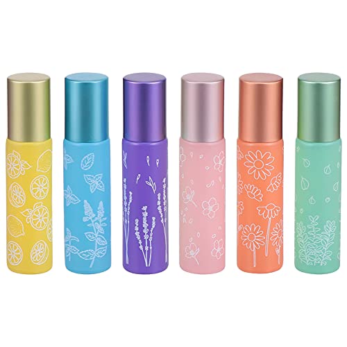 **Healifty 6-Pack Refillable Essential Oil Roller Bottles & Travel Spray Bottles - Mixed Colors for Perfume, Aromatherapy & DIY Blends - Perfect for Women's Travel, Gym, Office & Outdoor Adventures**