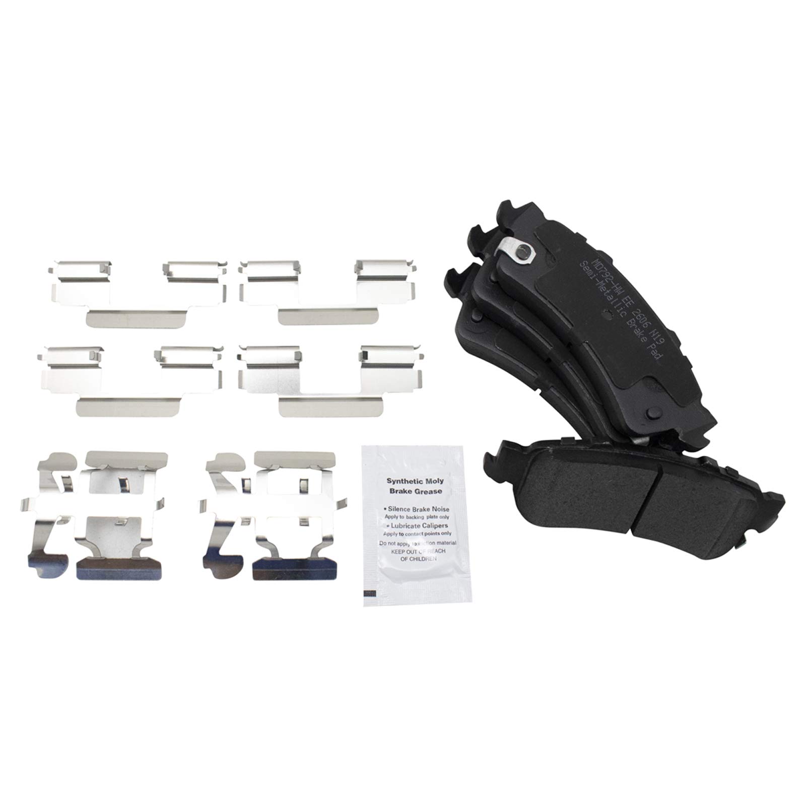TRQ Rear Metallic Brake Pads & Performance Rotor Kit for Chevy Silverado, GMC Sierra, Cadillac Escalade - High-Performance Braking for Towing & Off-Road Driving