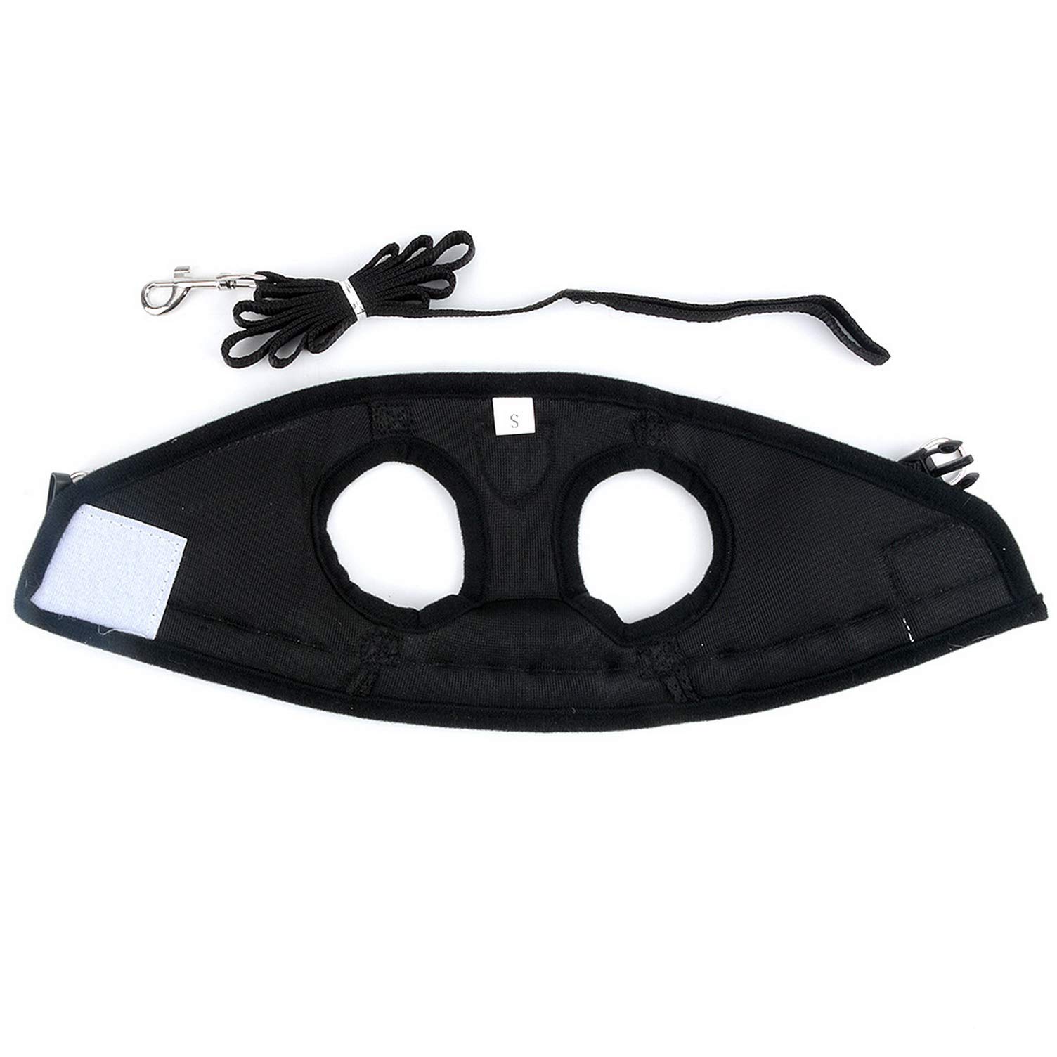 Ranphy Escape-Proof Reflective Cat Harness & Leash Set - Adjustable No-Pull Soft Mesh Padded Vest for Small Dogs, Puppies & Kittens - Training Walking Jacket (Black, Medium) - Perfect for Outdoor Adventures, Park Walks & Pet Training Sessions