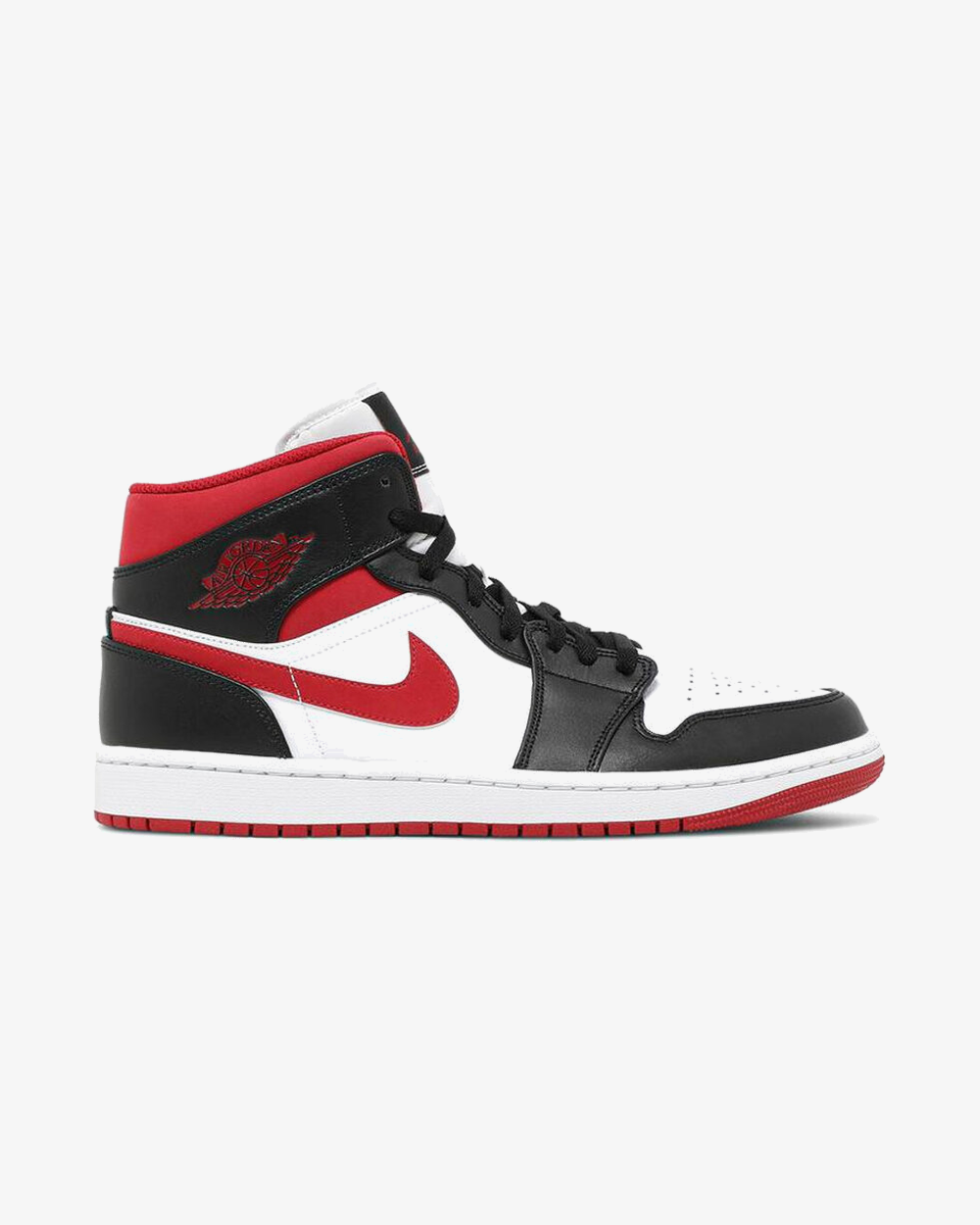 Nike Air Jordan 1 Mid Gym Red Black White Basketball Shoes - Men's High-Top Sneakers for Casual Wear, Street Style & Court Performance