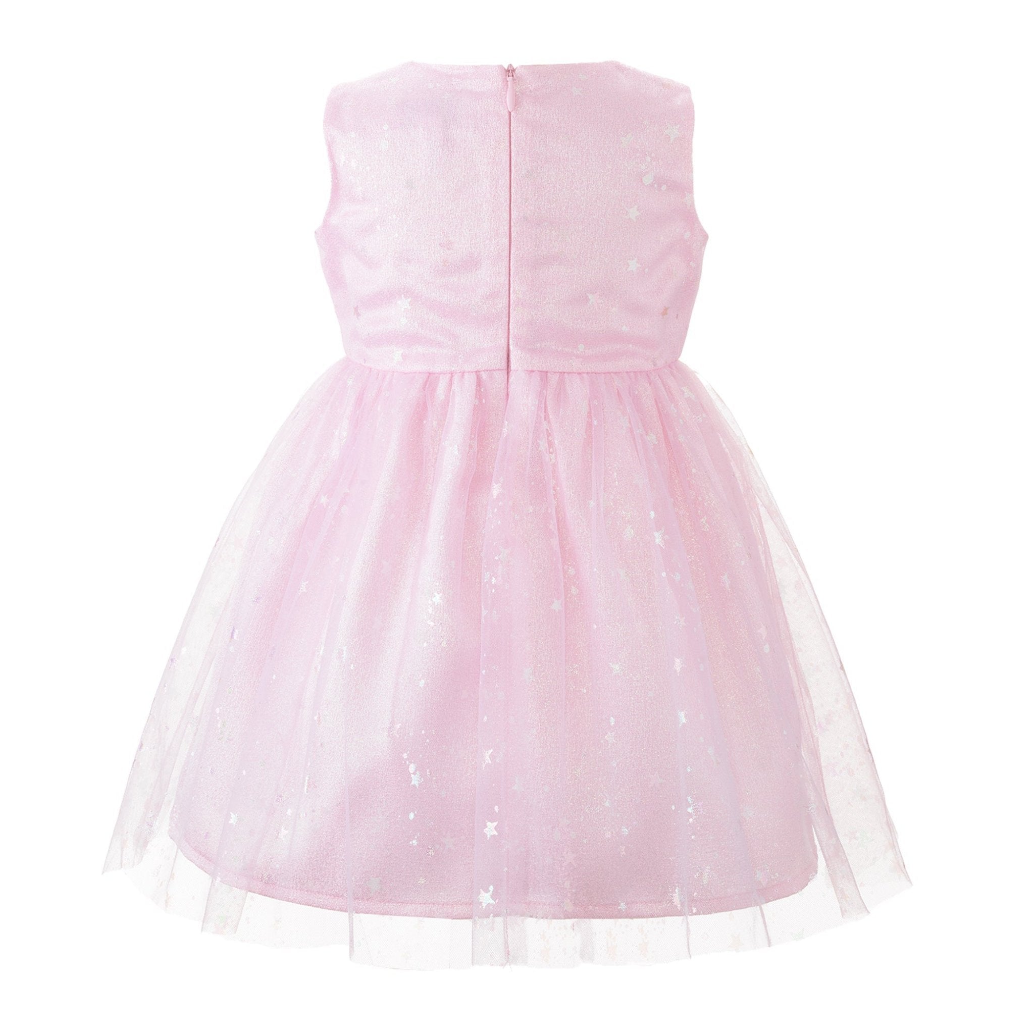 Sparkle Star Pink Tulle Dress for Baby Girls - Perfect for Birthday Parties, Photo Shoots & Special Occasions